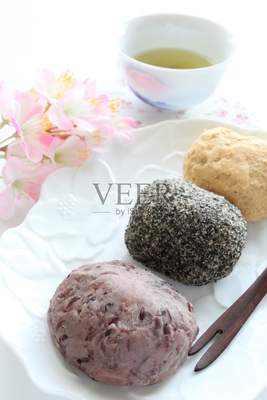 日本糖果Ohagi照片摄影图片