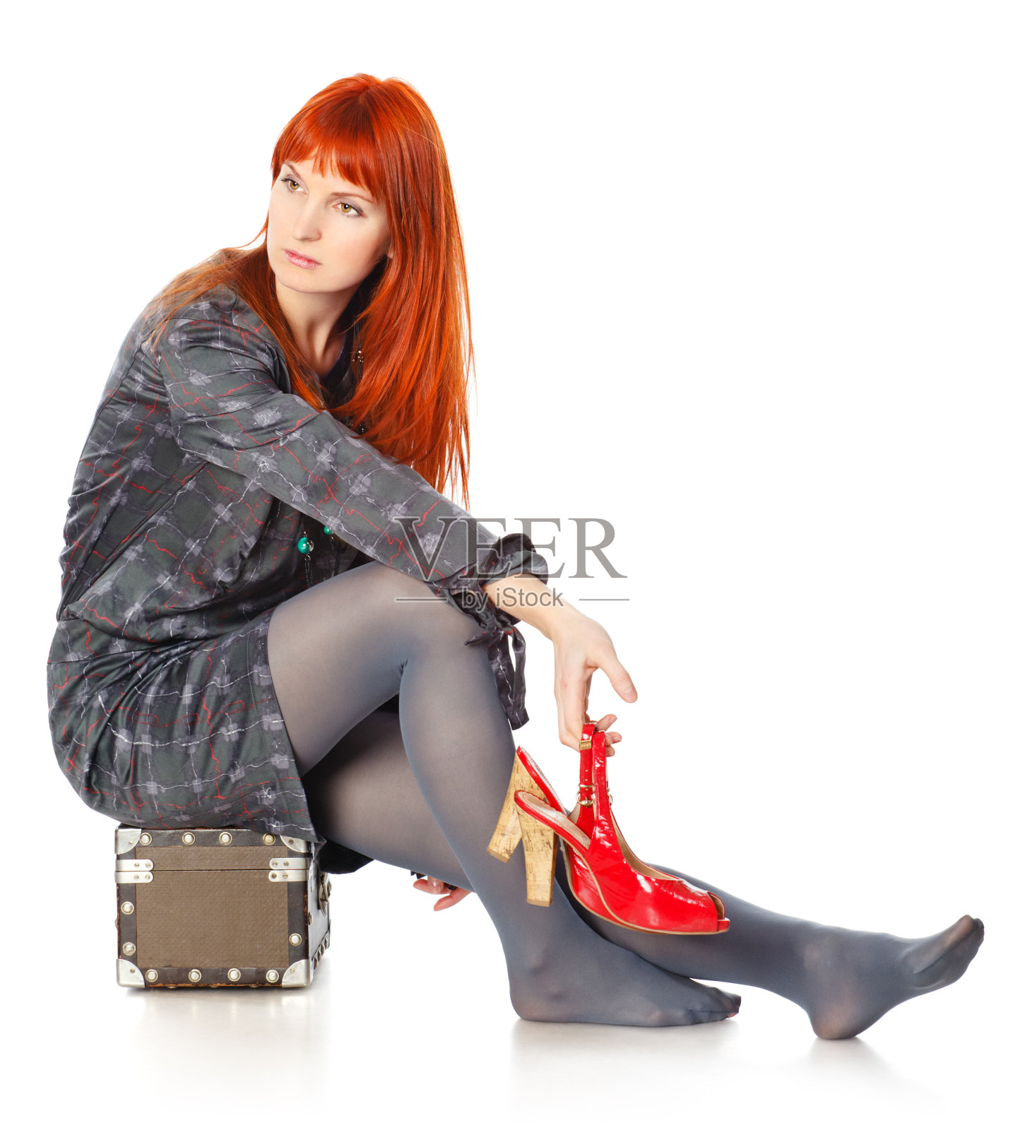 旅行的女人等待照片摄影图片