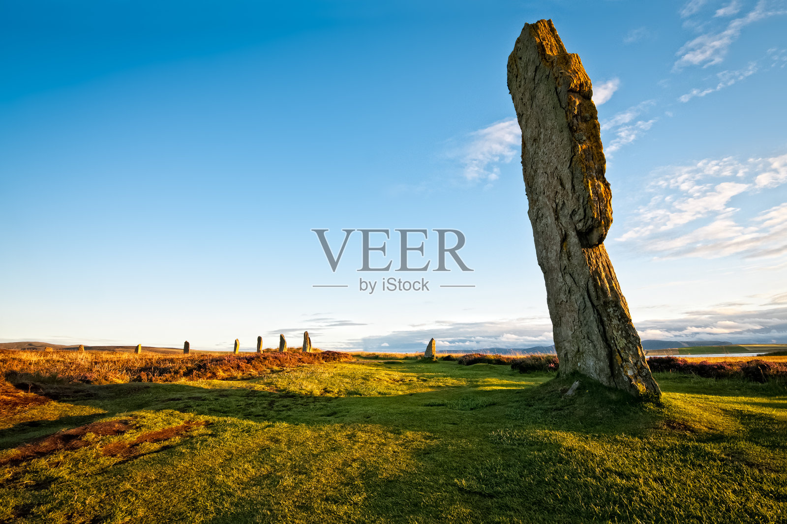 布罗德加环旁的石碑照片摄影图片