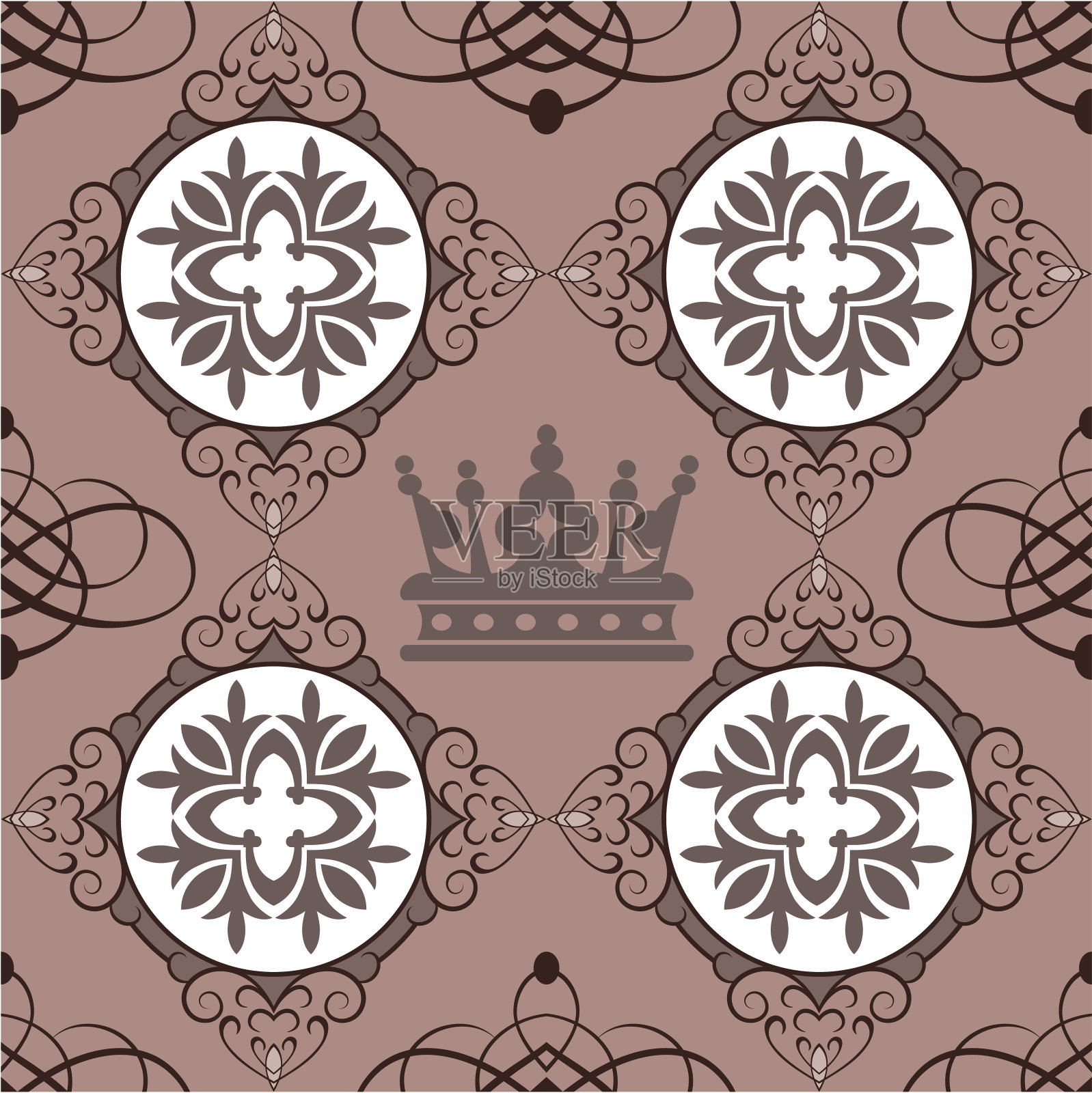 背景的复古。古董。墙纸。插画图片素材