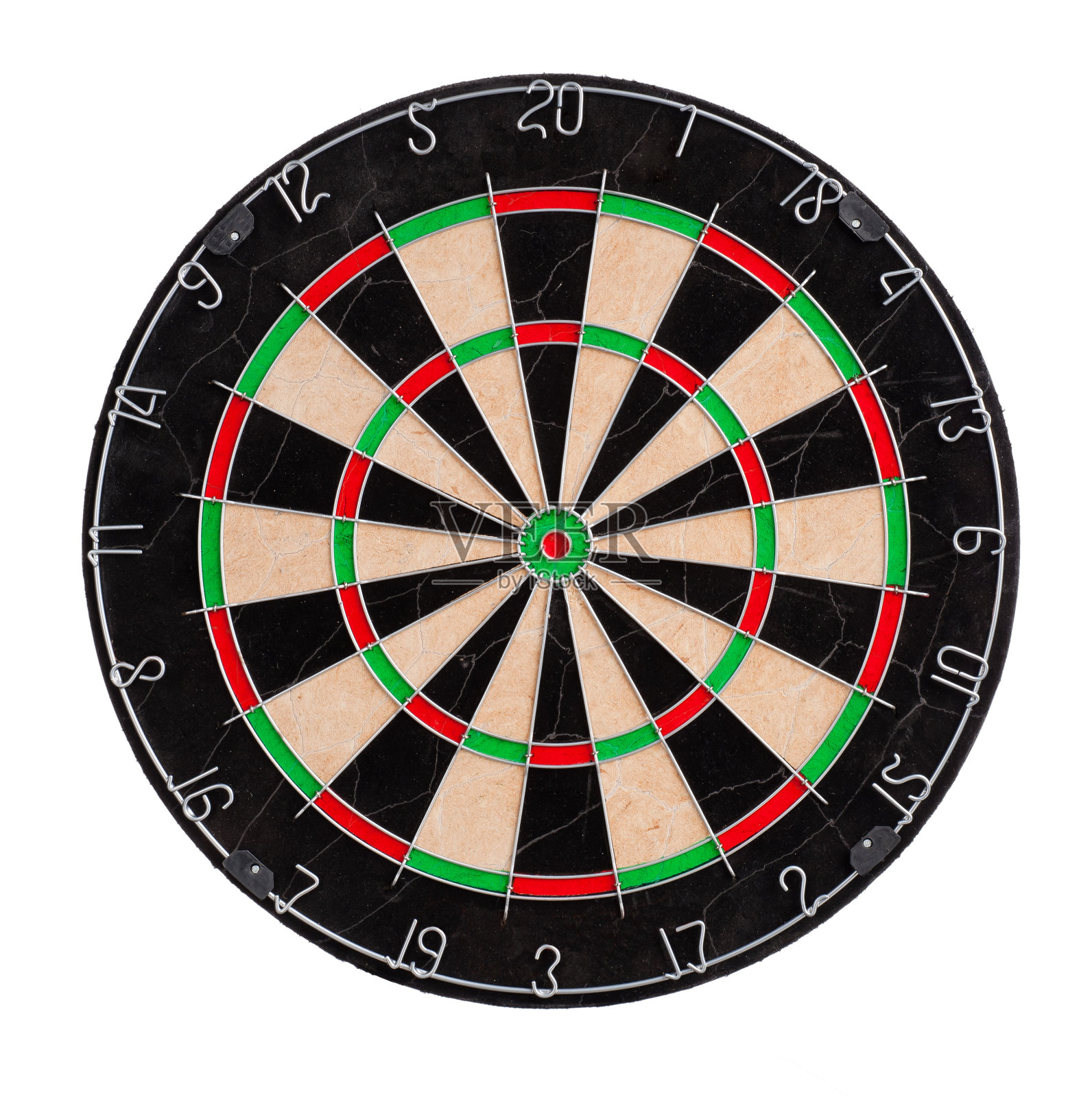 飞镖板在白色背景的中心照片摄影图片