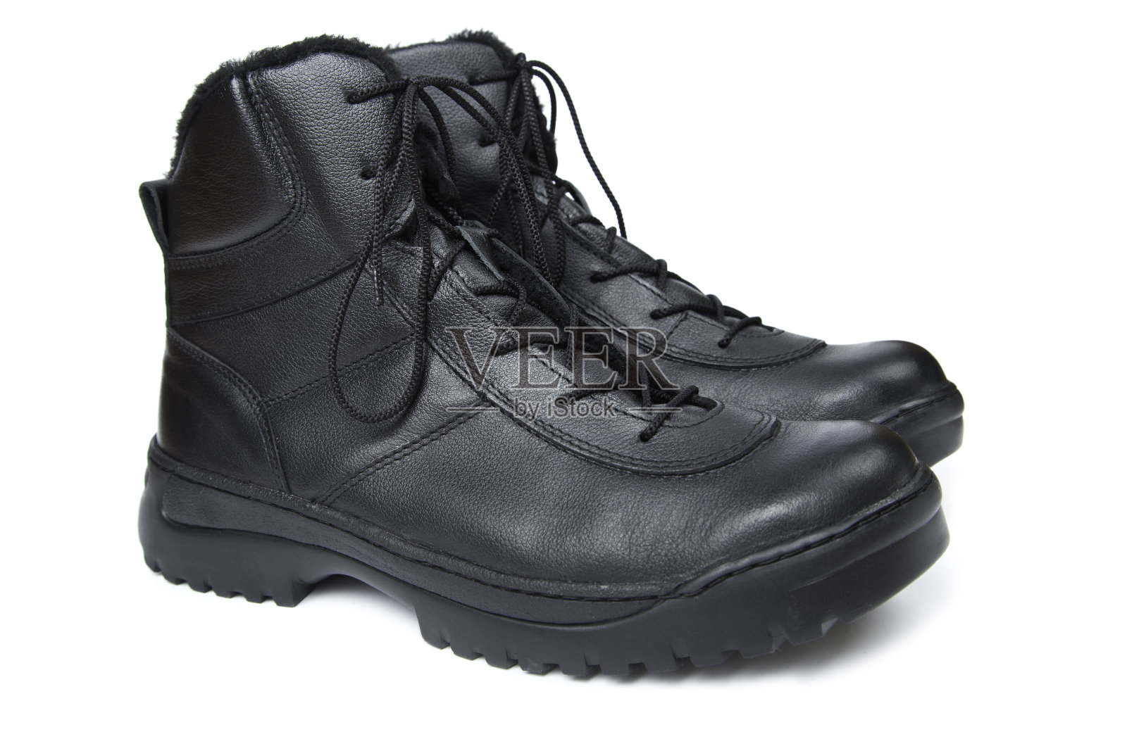 军靴孤立在白色上照片摄影图片