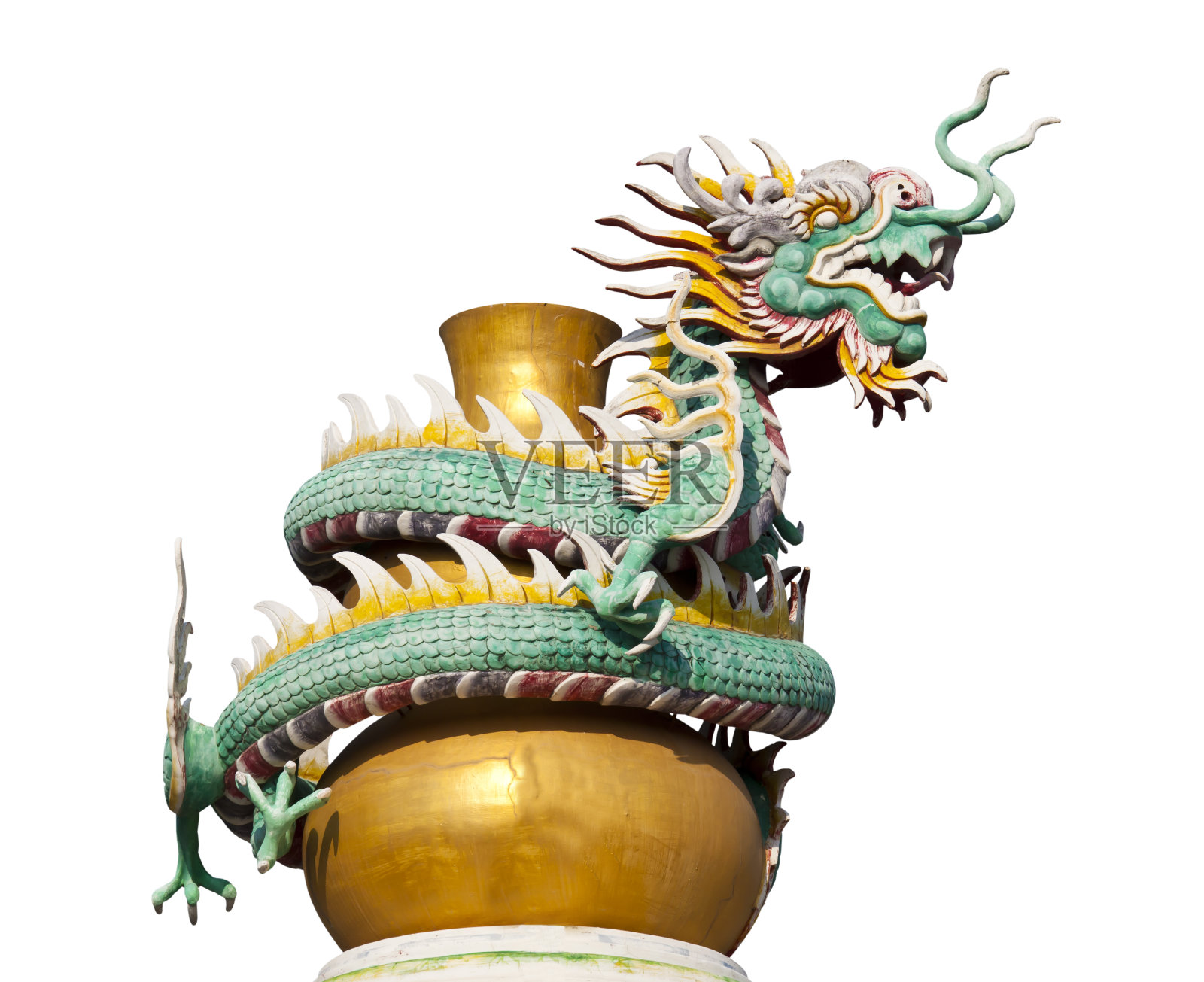 中国龙的雕像。照片摄影图片