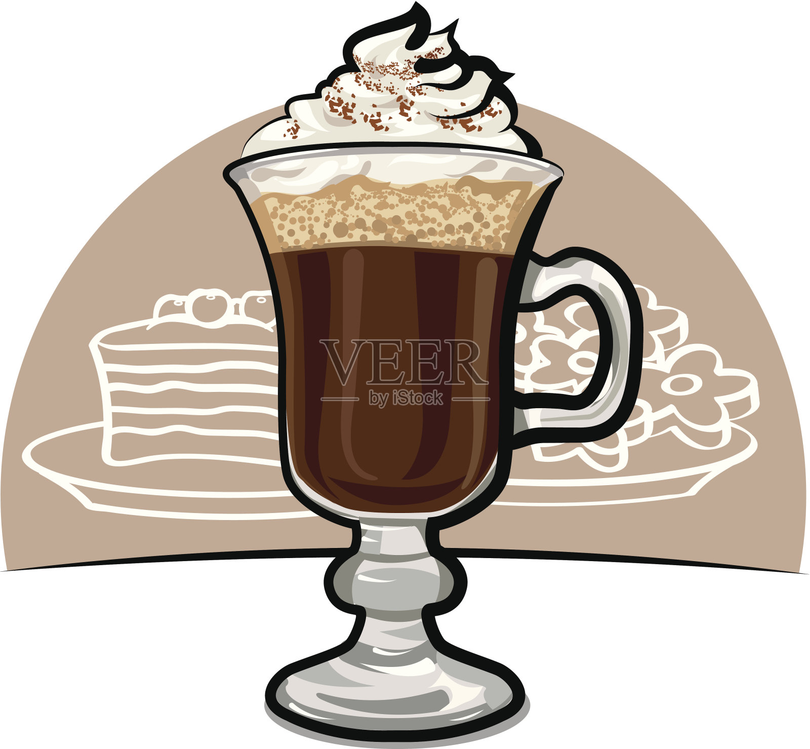 爱尔兰咖啡插画图片素材