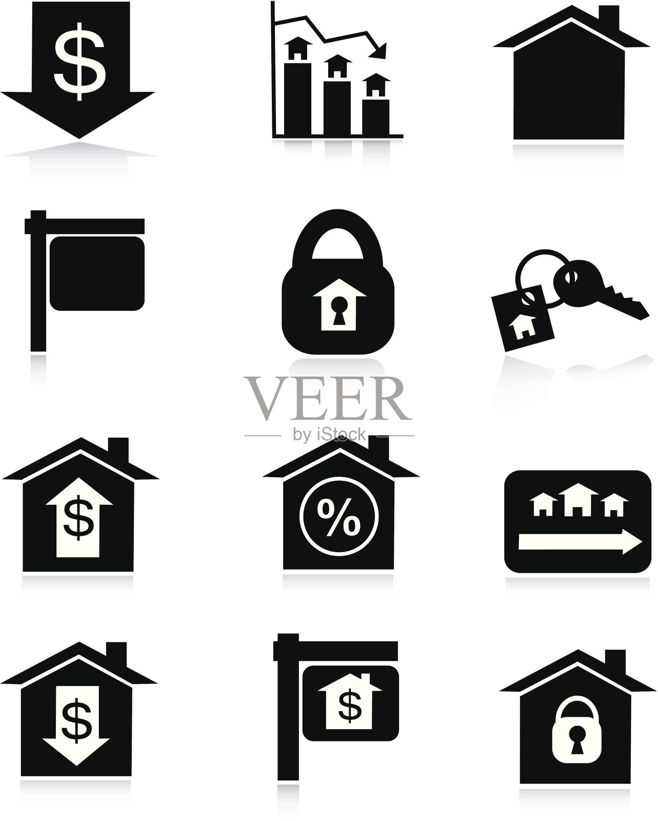 房地产市场的图标照片摄影图片