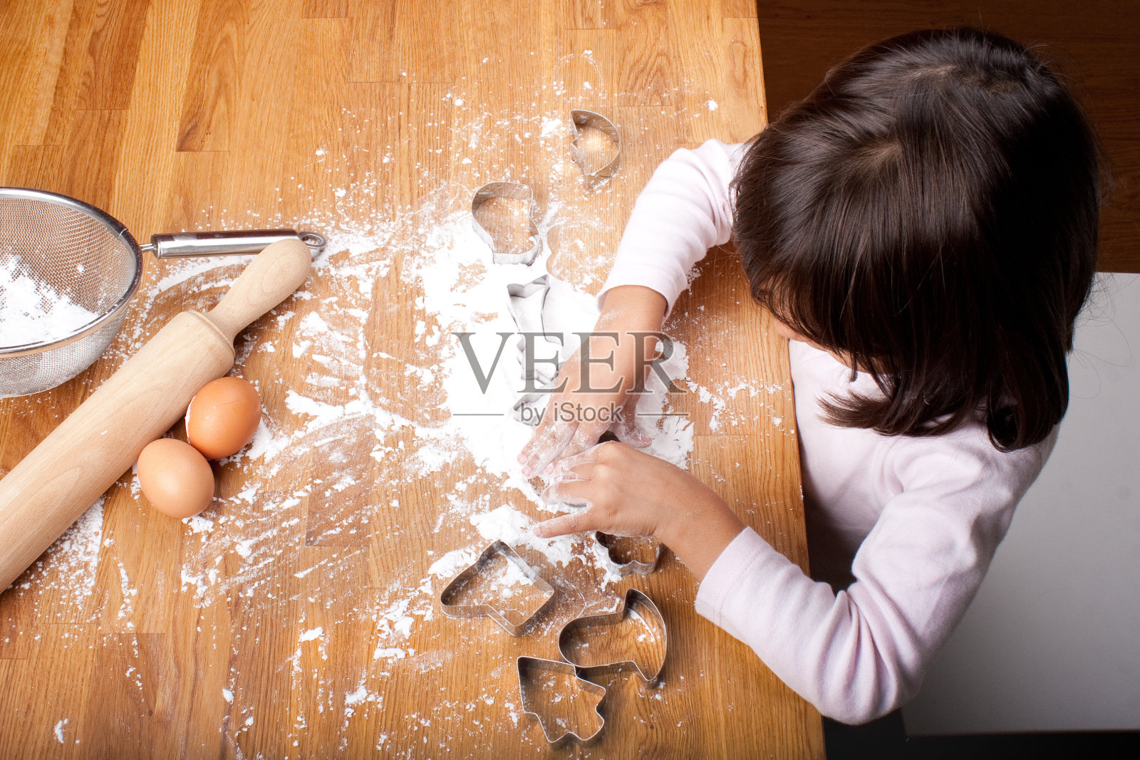 有趣的圣诞烹饪照片摄影图片