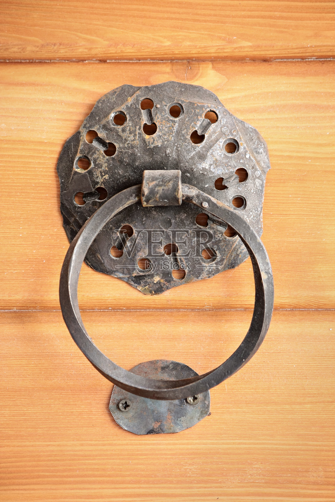 木制家具的老式门把手照片摄影图片