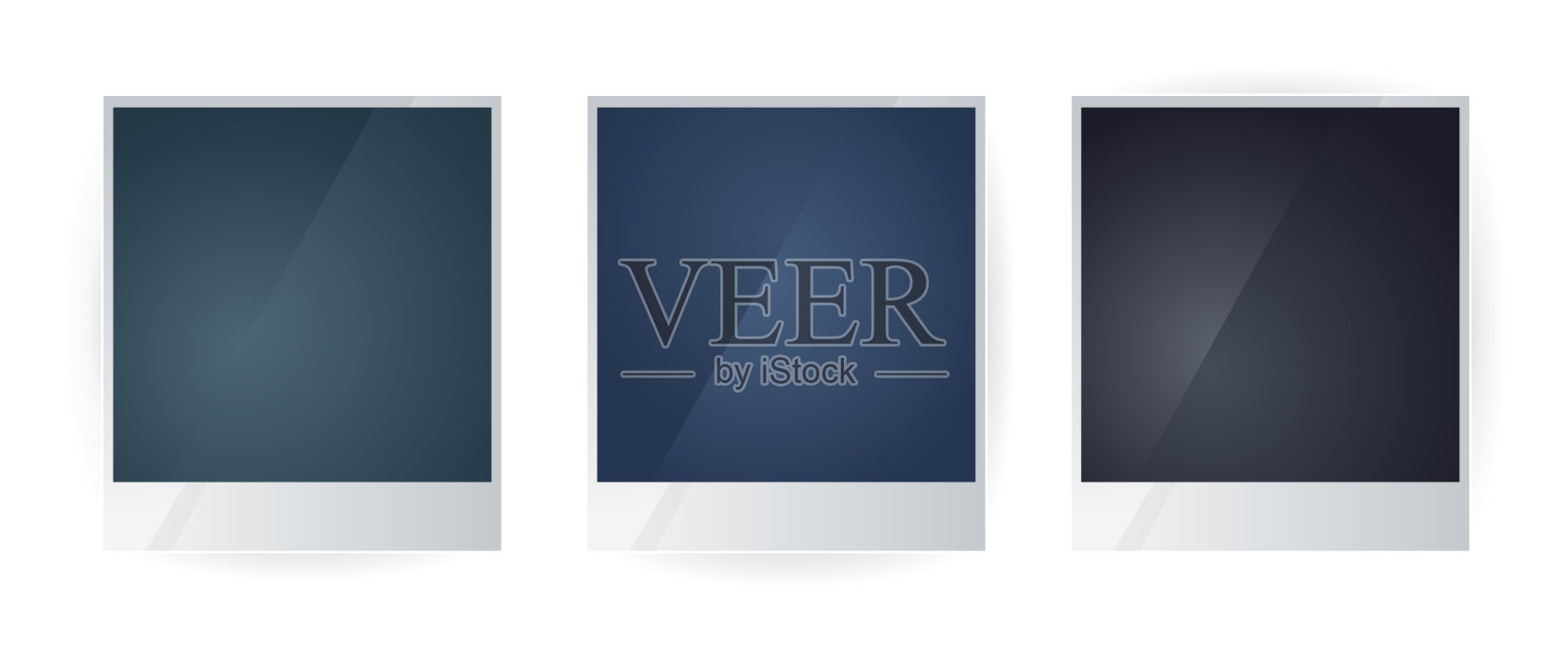 干净的模板照片宝丽来插画图片素材