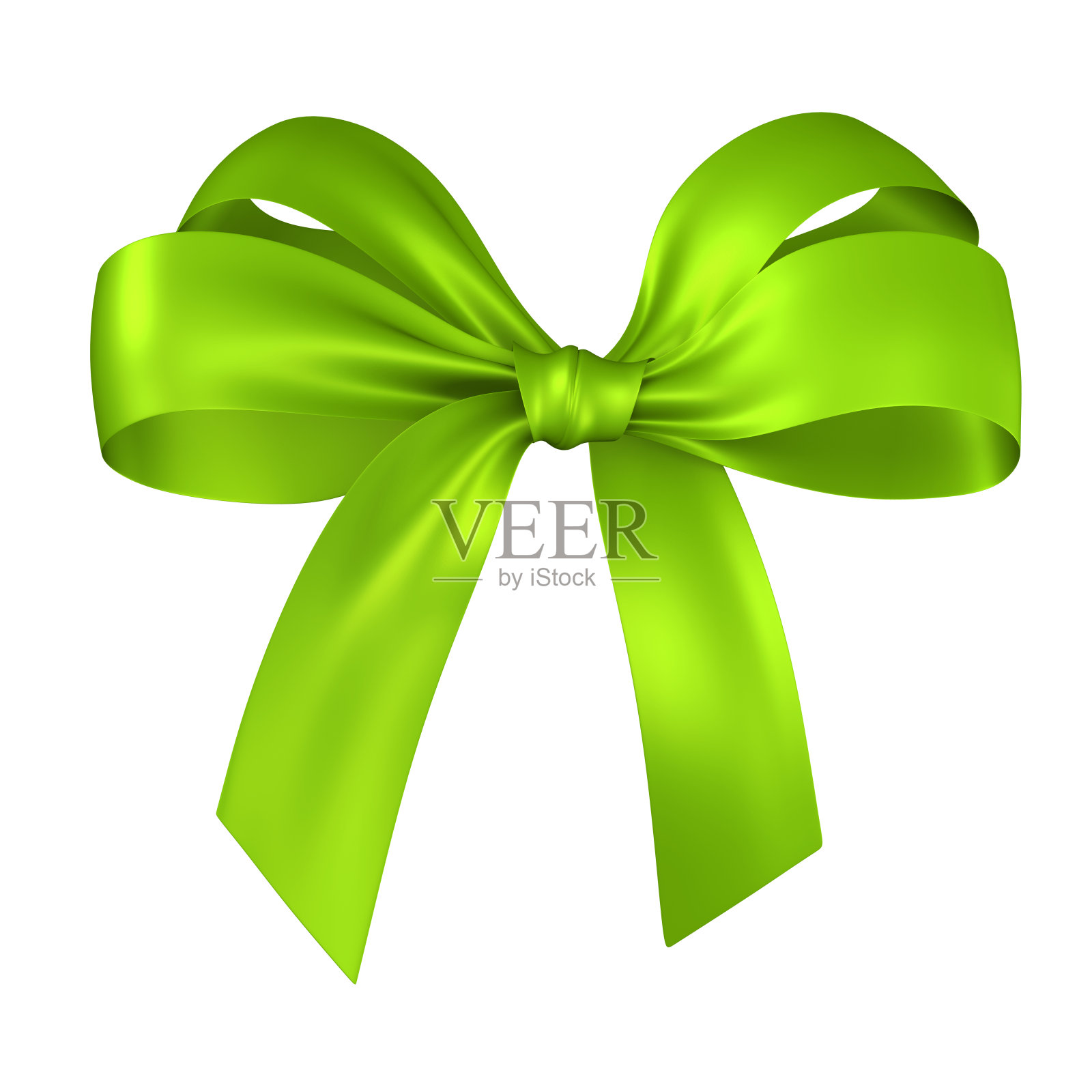 绿色的礼物，丝带，蝴蝶结照片摄影图片