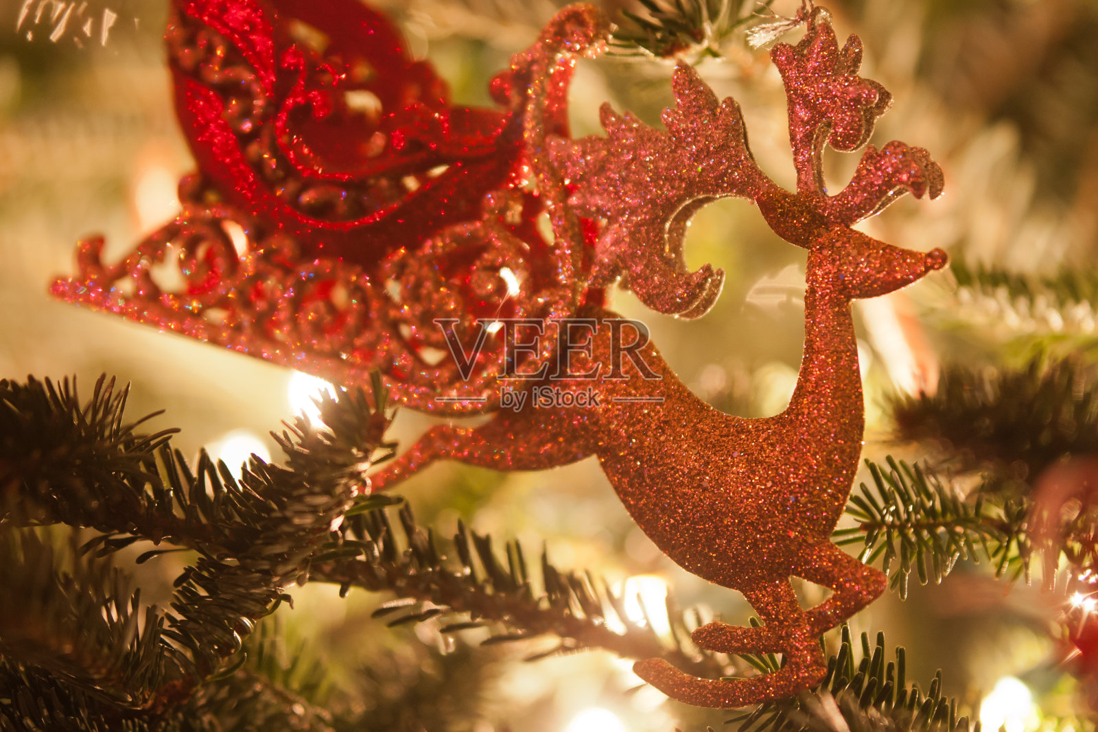 圣诞树装饰照片摄影图片