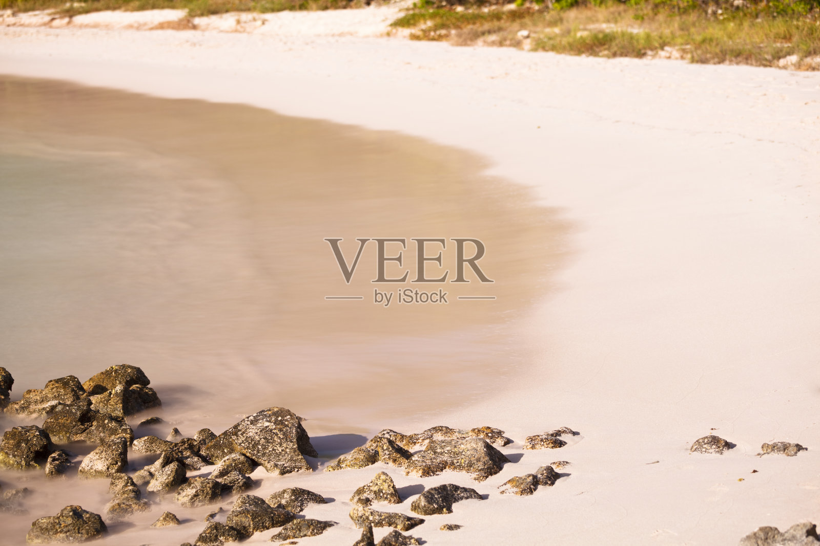 加勒比海滩长时间暴露照片摄影图片