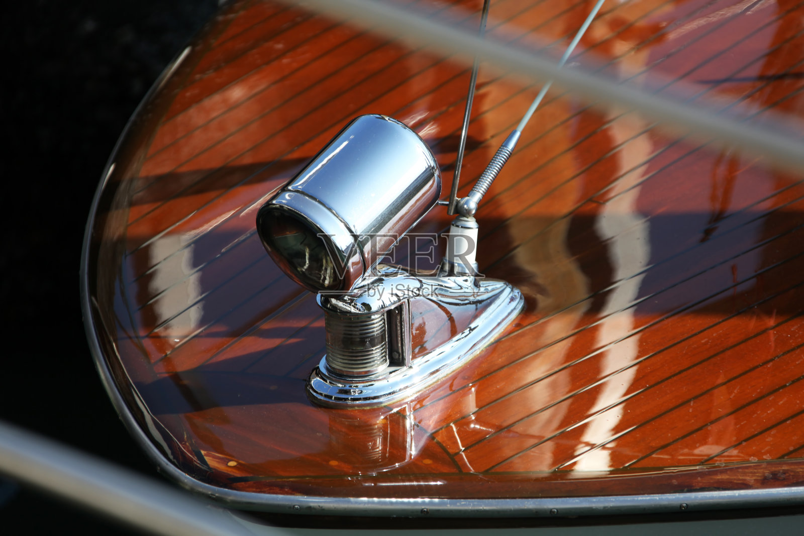 威尼斯水上出租车的细节照片摄影图片