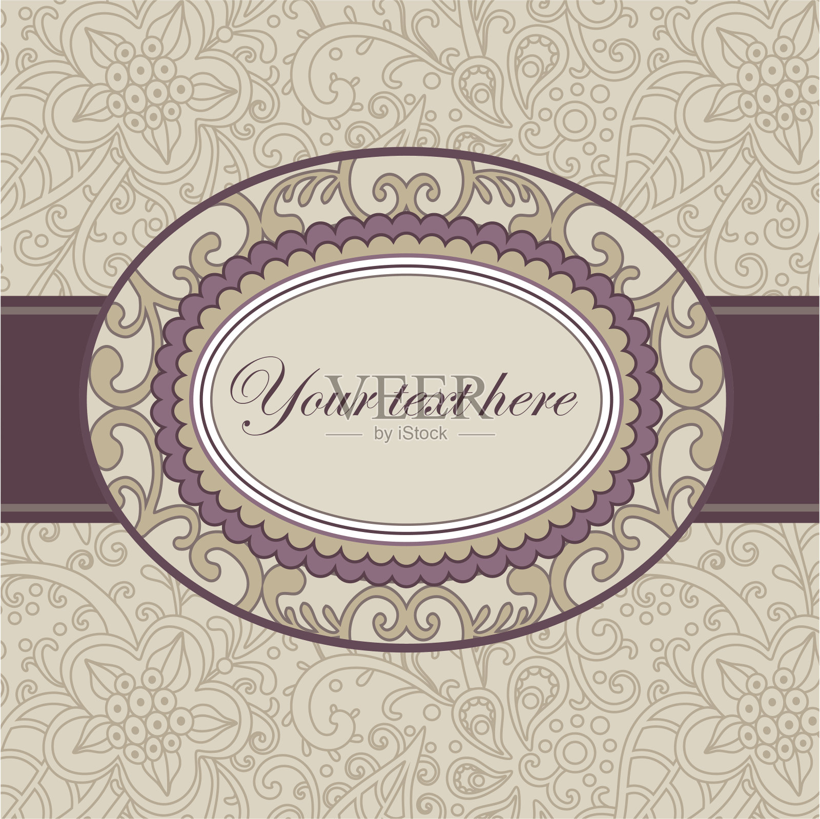 苍白的复古的框架插画图片素材