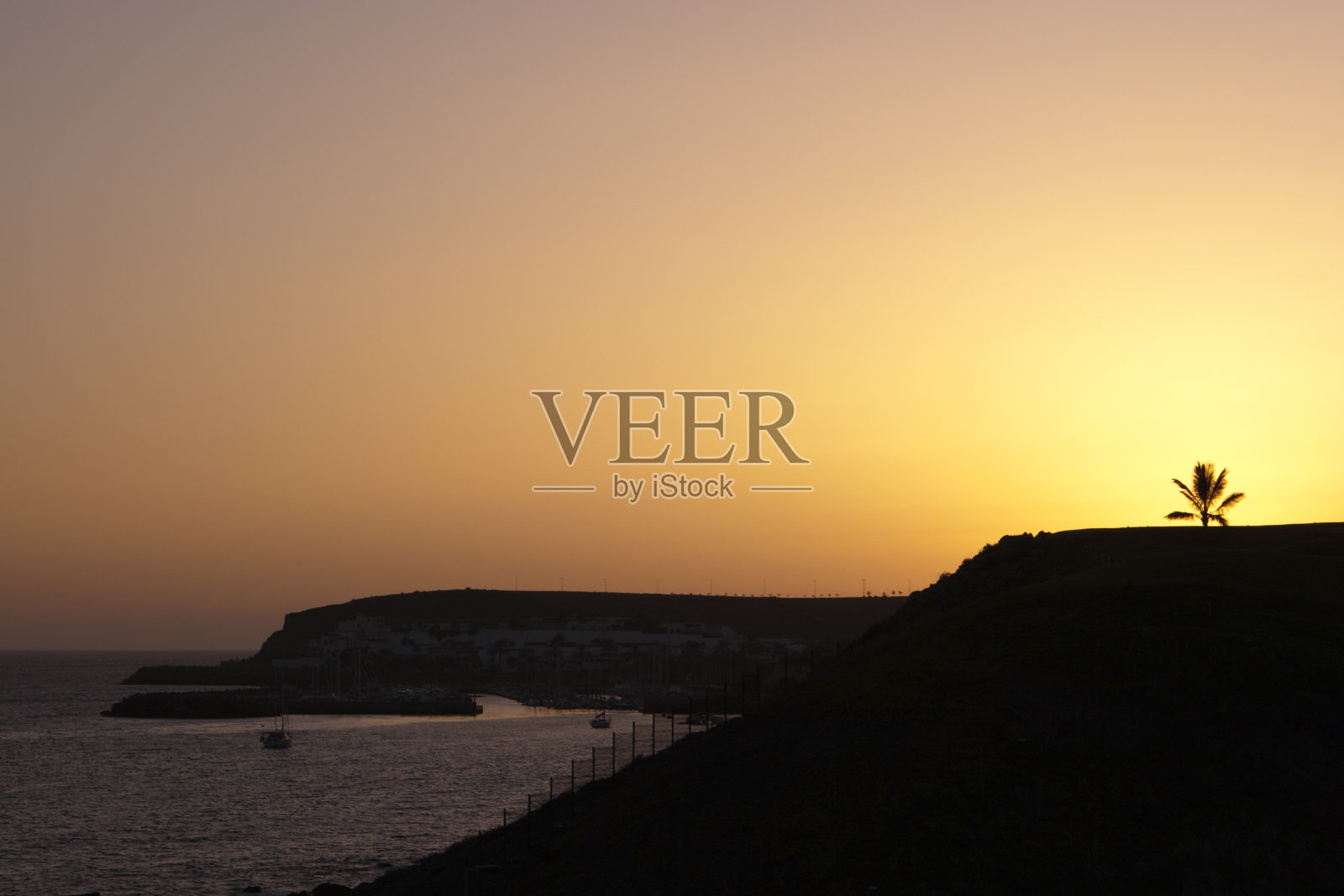 西班牙日落照片摄影图片