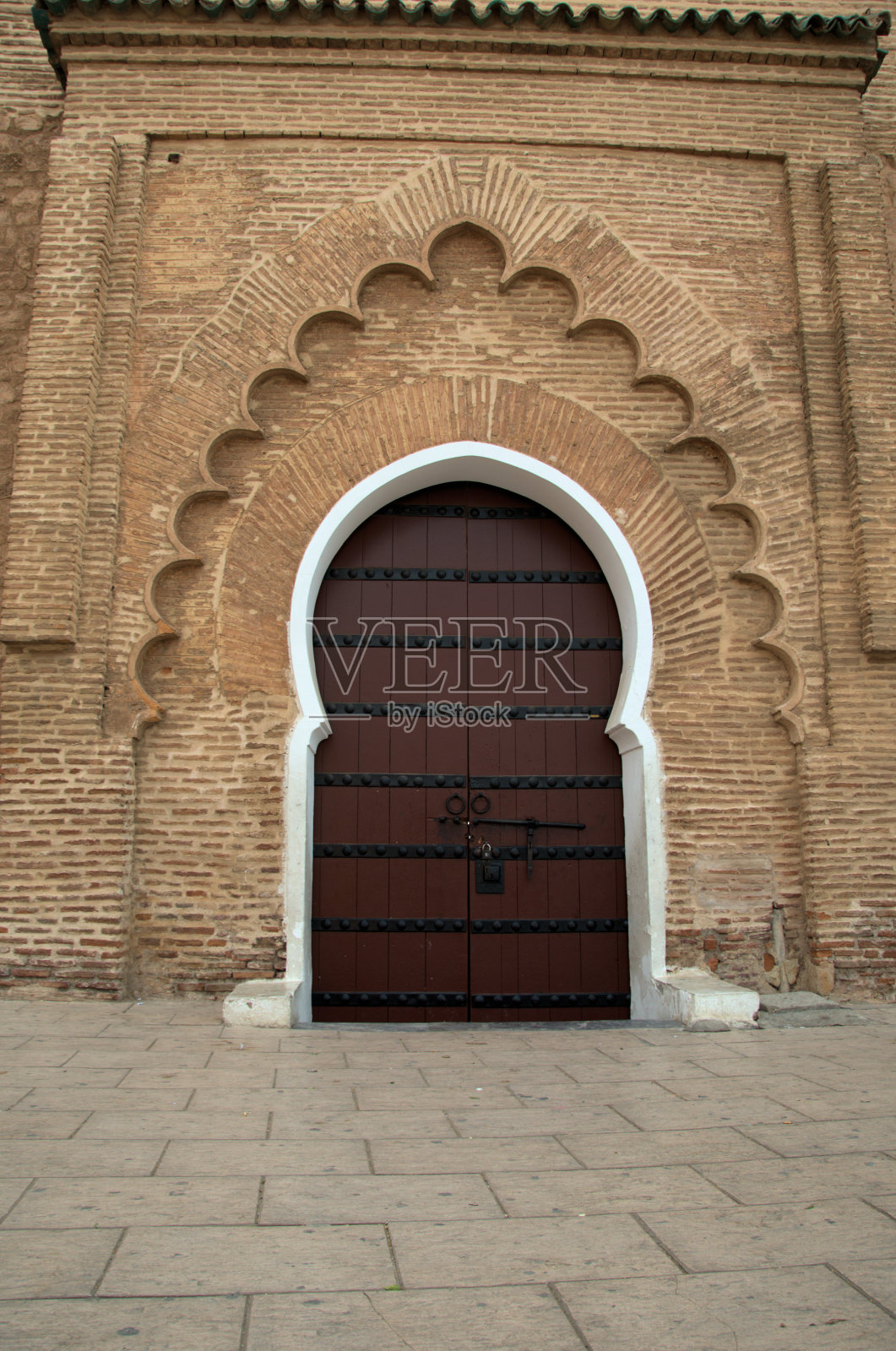 摩洛哥清真寺的门照片摄影图片