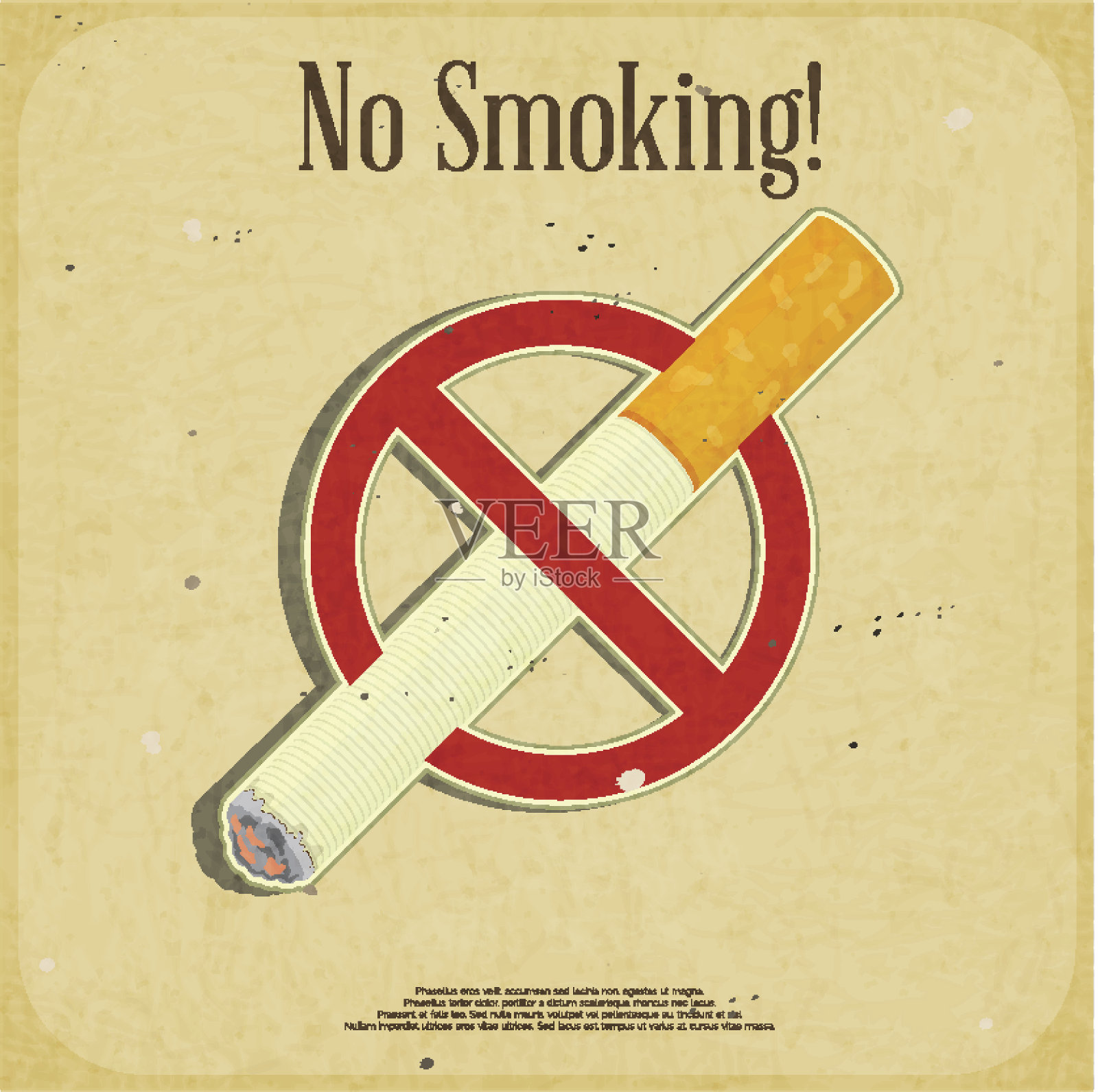 禁止吸烟标志插画图片素材