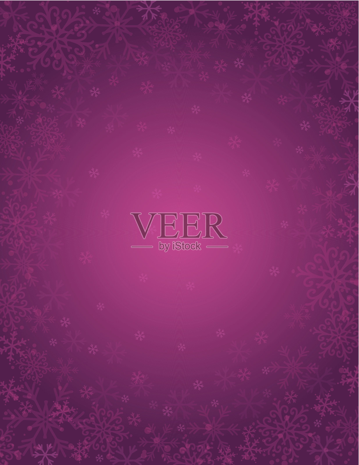 紫色的背景与雪花的框架设计模板素材