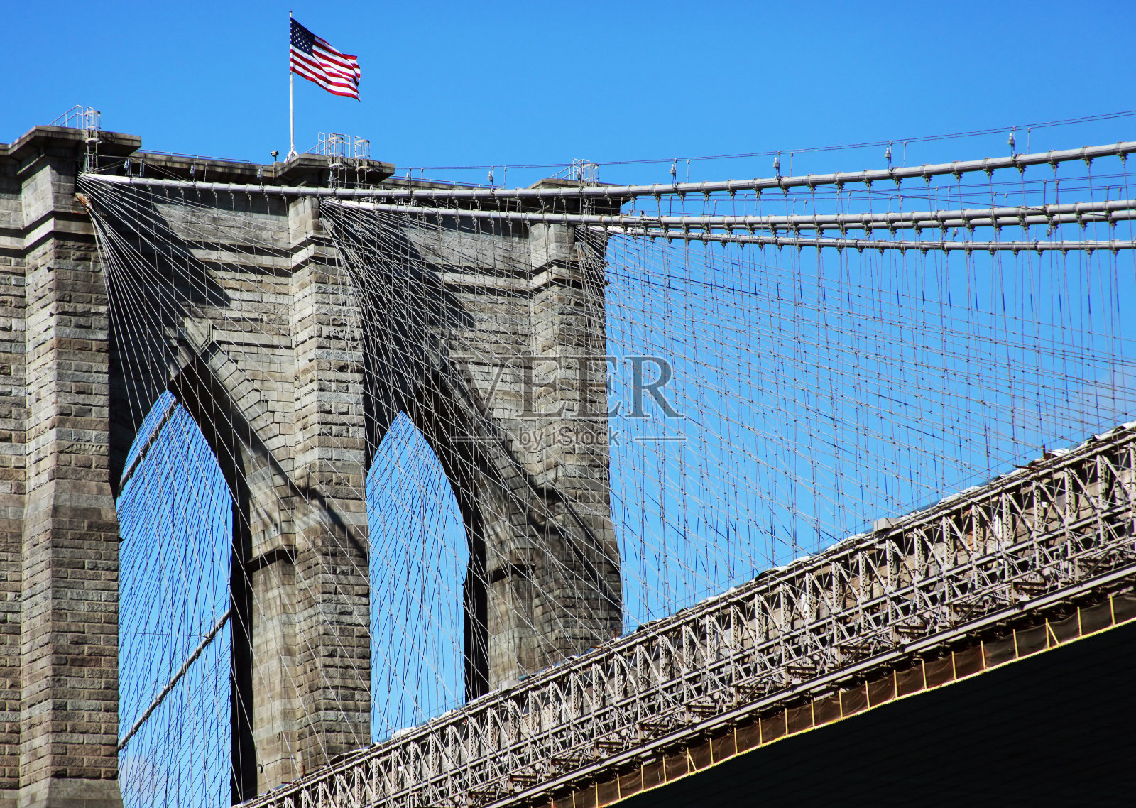 纽约的布鲁克林大桥照片摄影图片