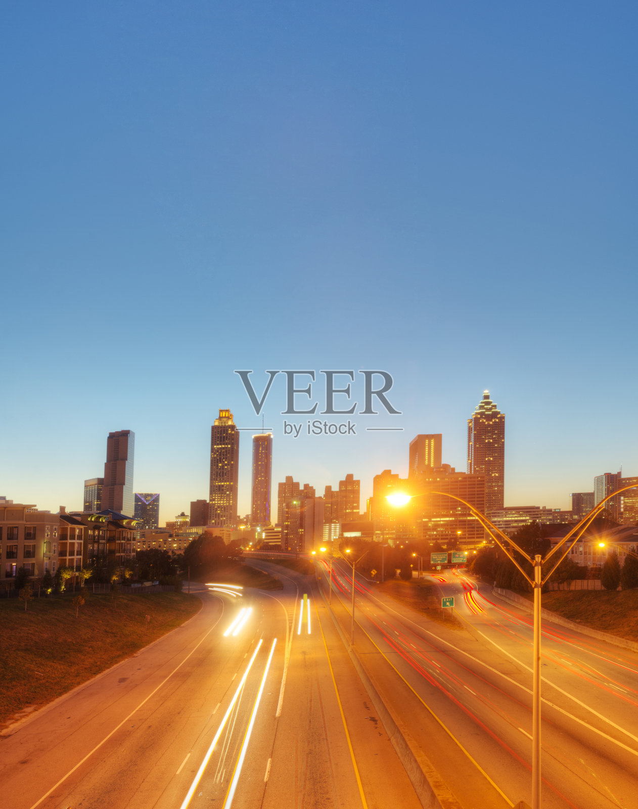 亚特兰大的天际线照片摄影图片