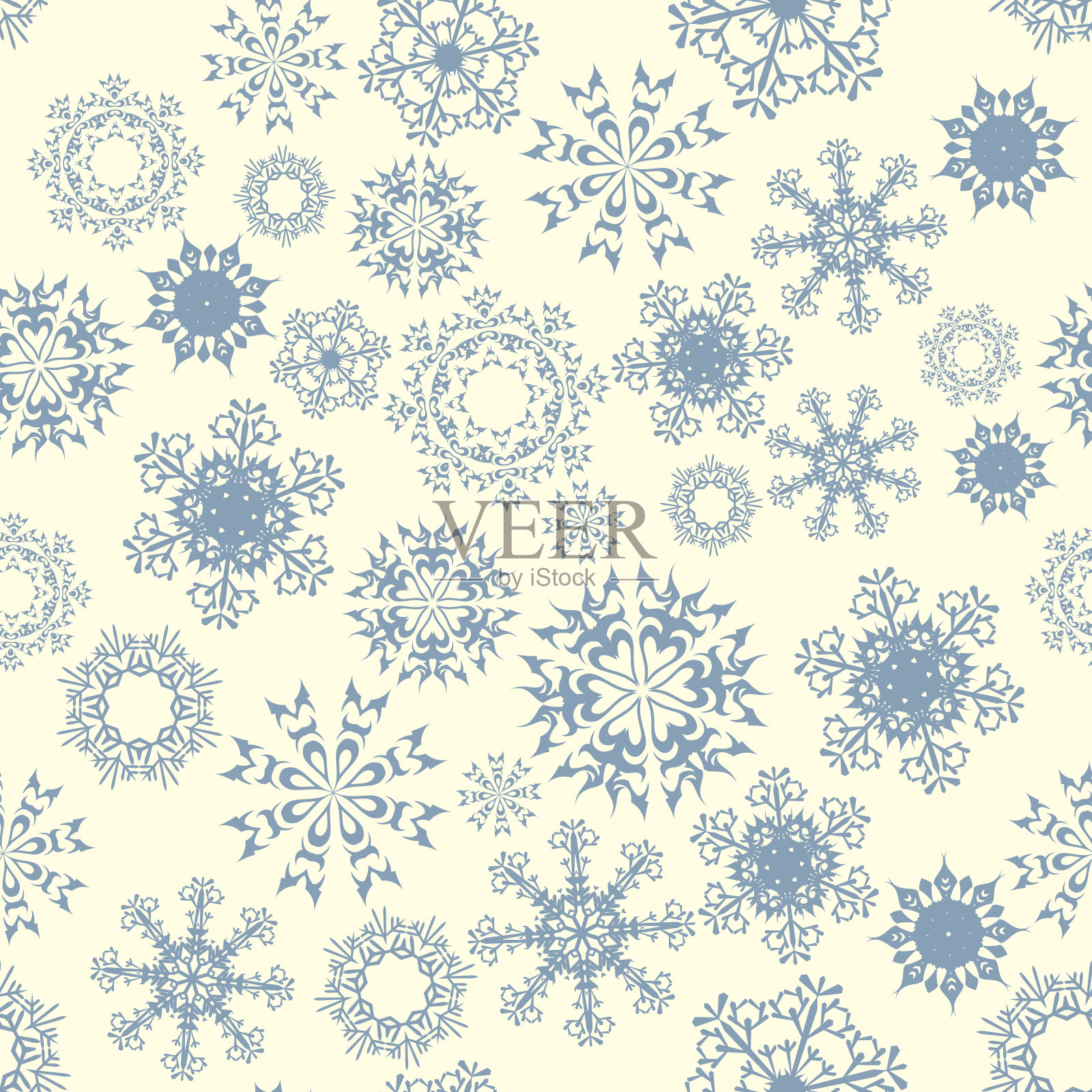 无缝的雪花模式插画图片素材