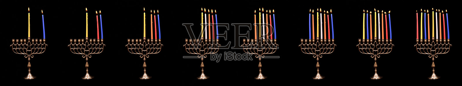 Chanuka 蜡烛照片摄影图片