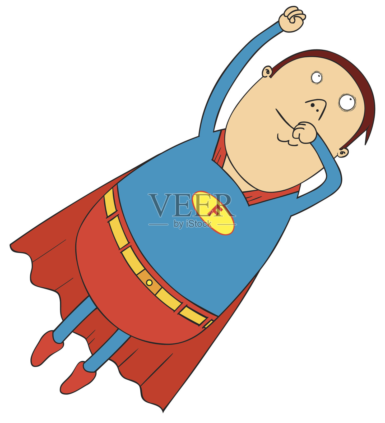 会飞的胖子超级英雄设计元素图片