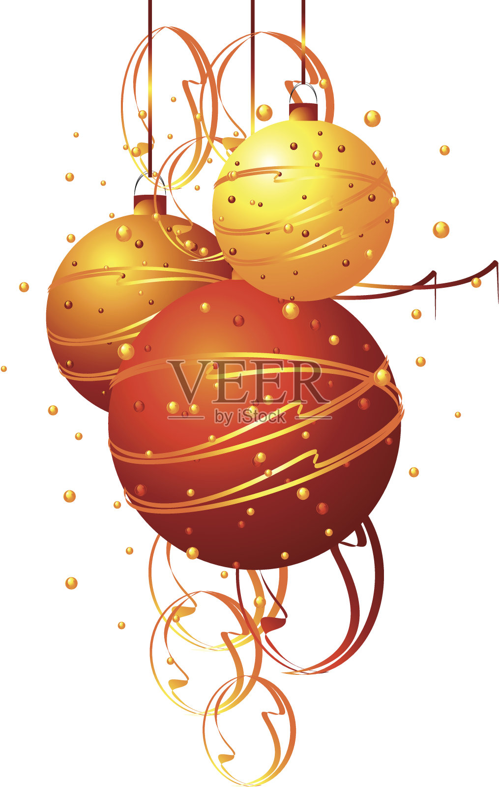 孤立的圣诞装饰插画图片素材