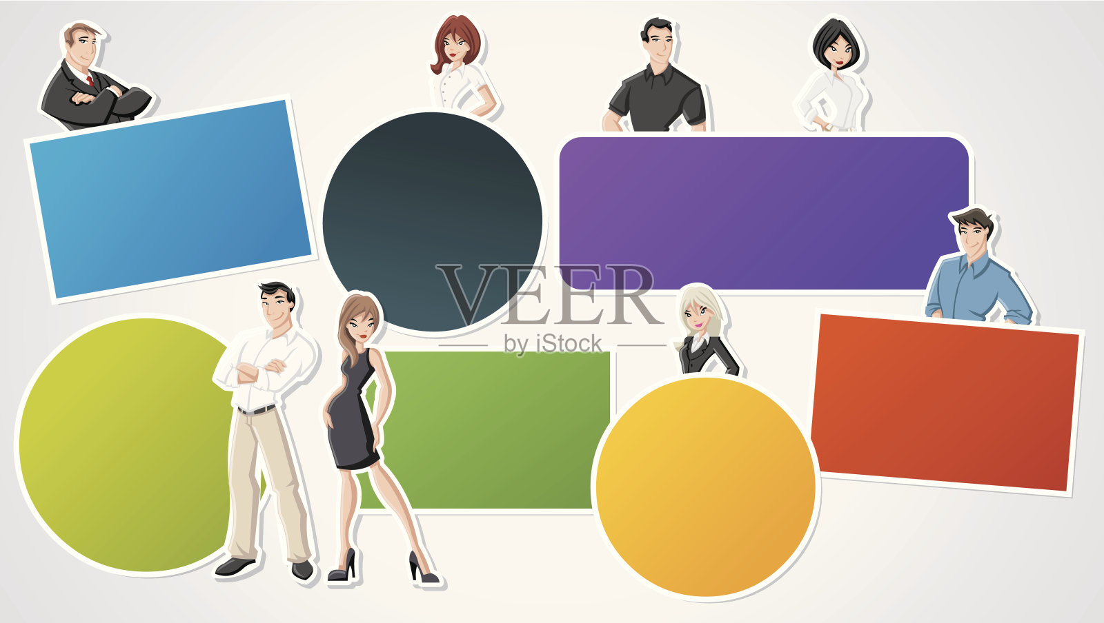 卡通业务人员照片摄影图片