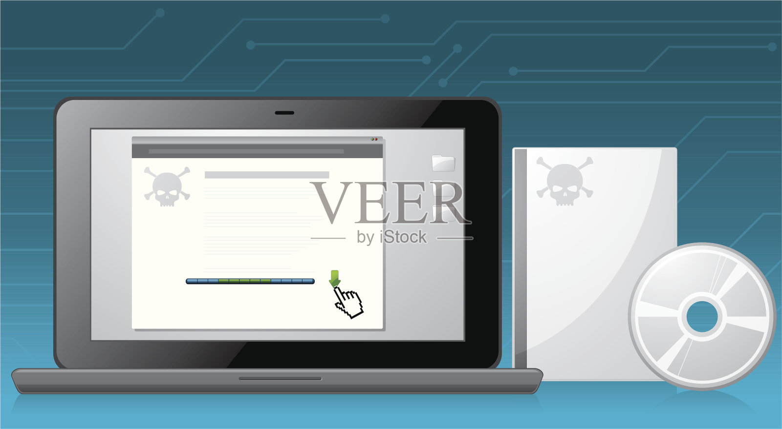 盗版软件插画图片素材