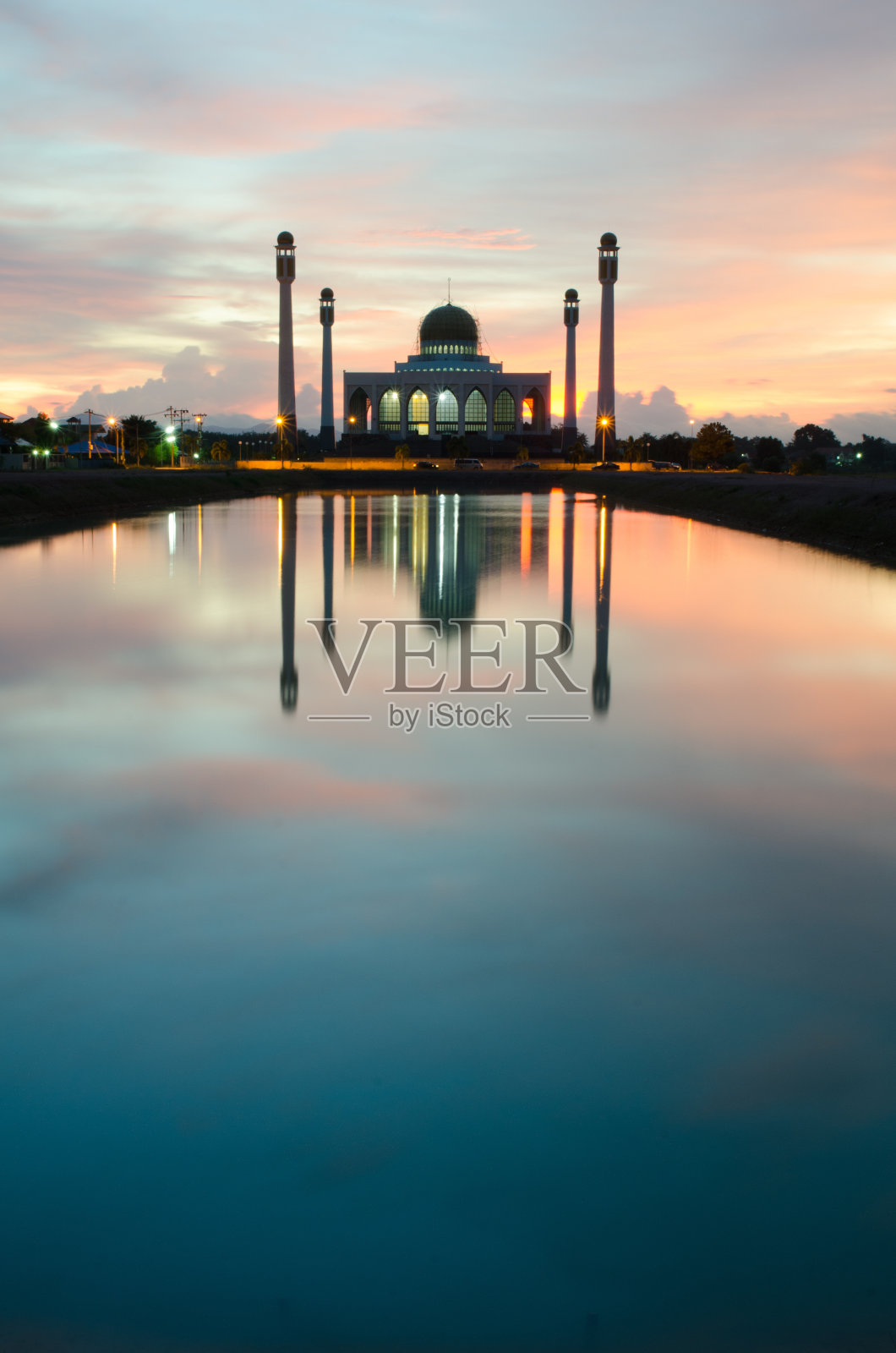 宋卡中心清真寺照片摄影图片