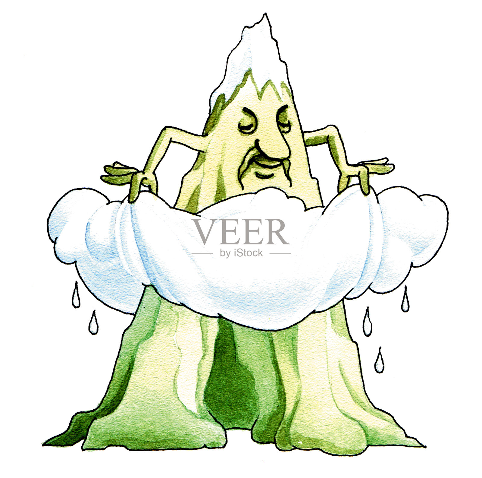 珠穆朗玛峰(插画图片素材