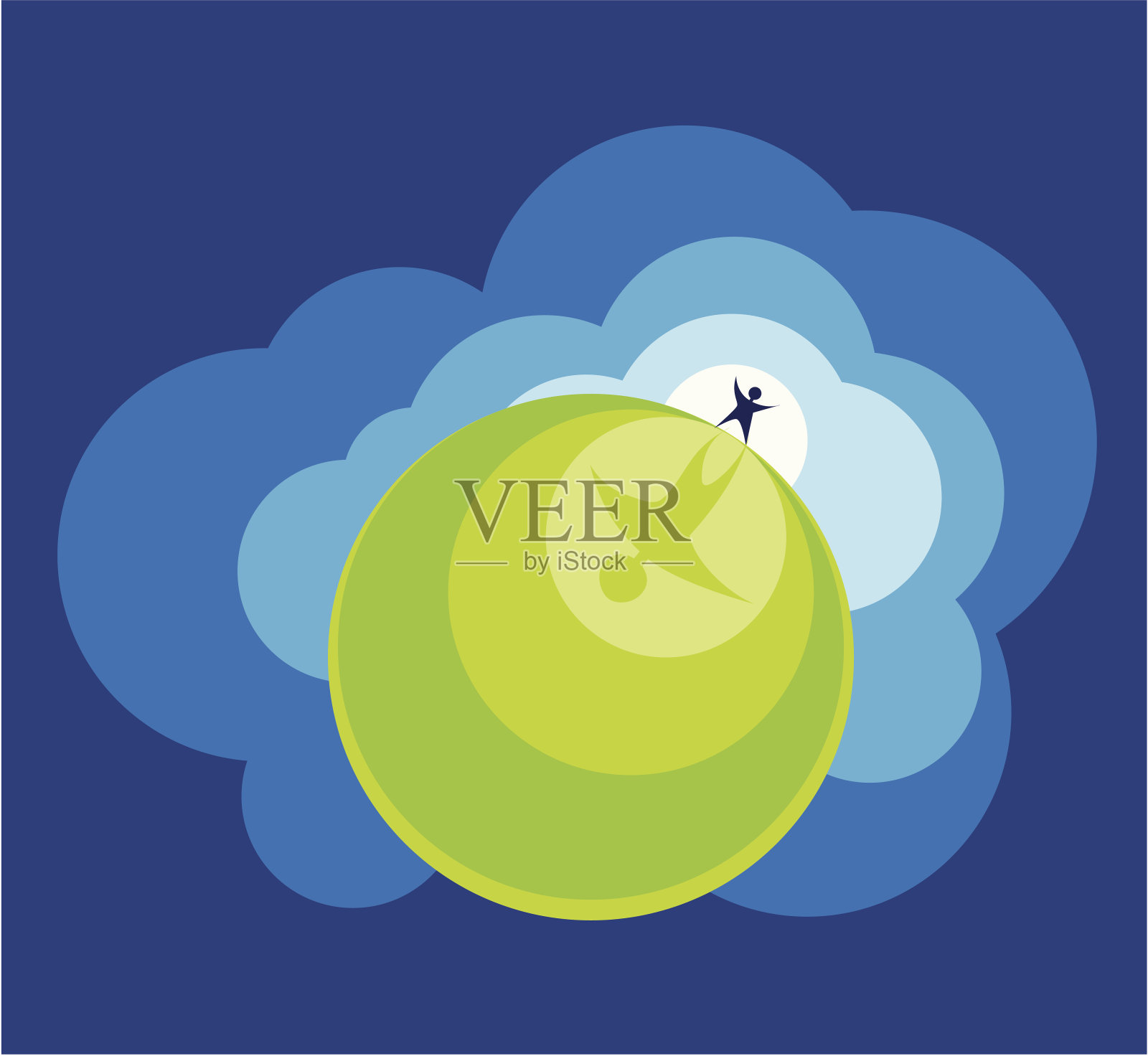 概念生态人类在地球前面的太阳照片摄影图片