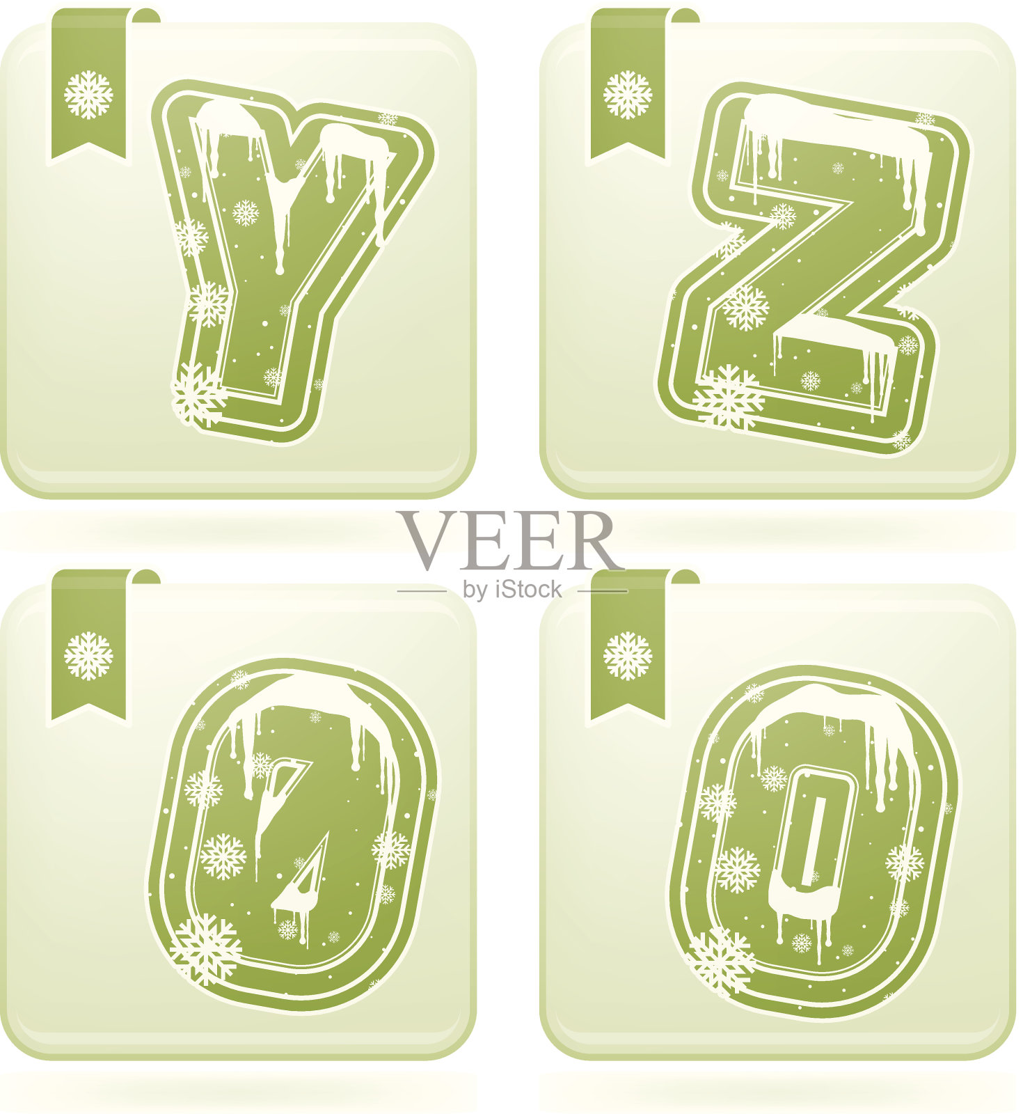 冬季数字和大写字母照片摄影图片