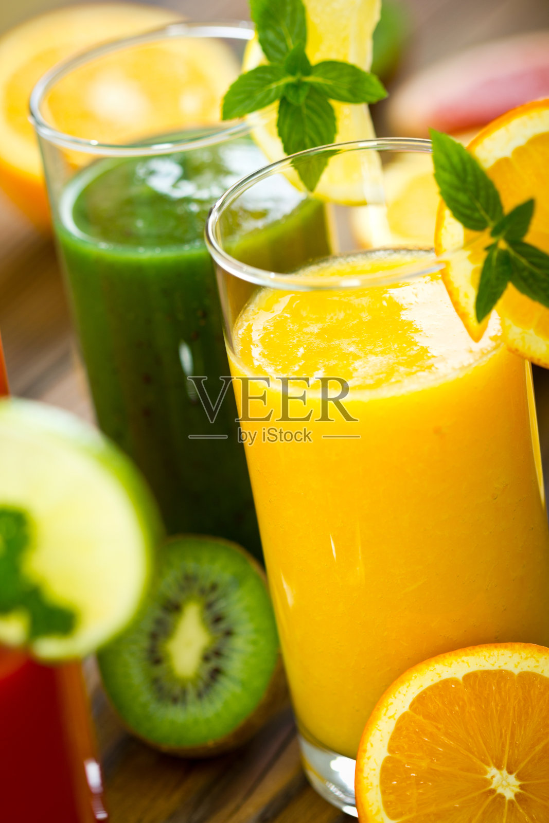 健康的水果冰沙照片摄影图片