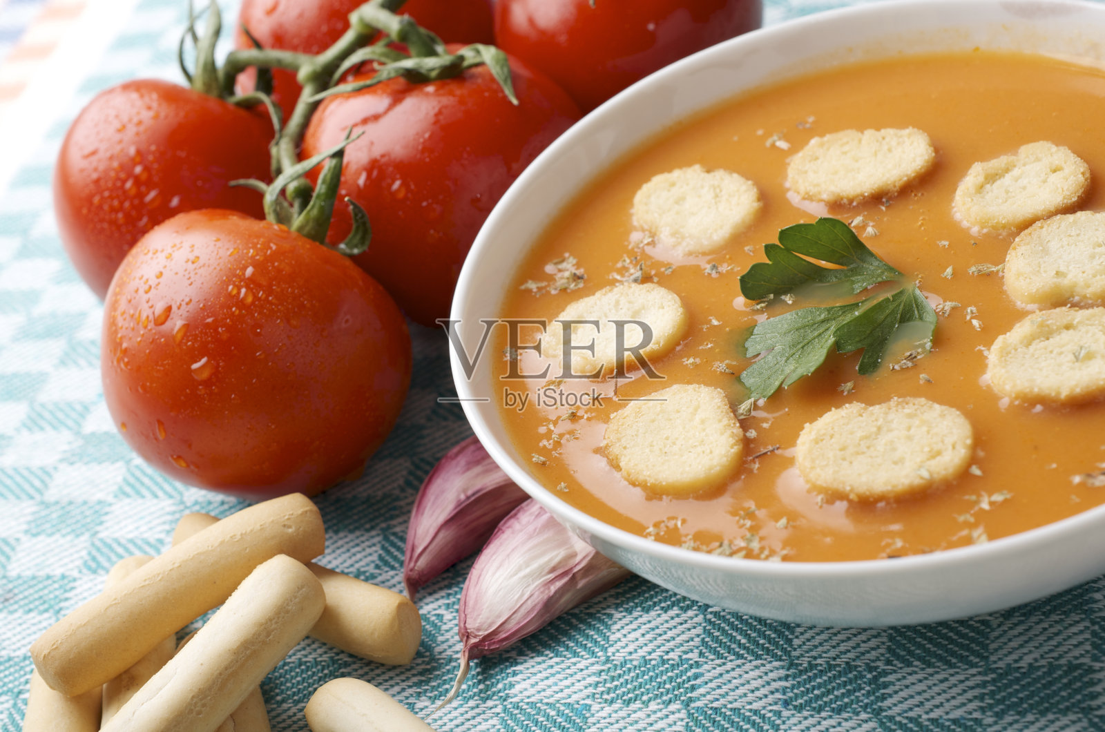 西班牙冷汤照片摄影图片
