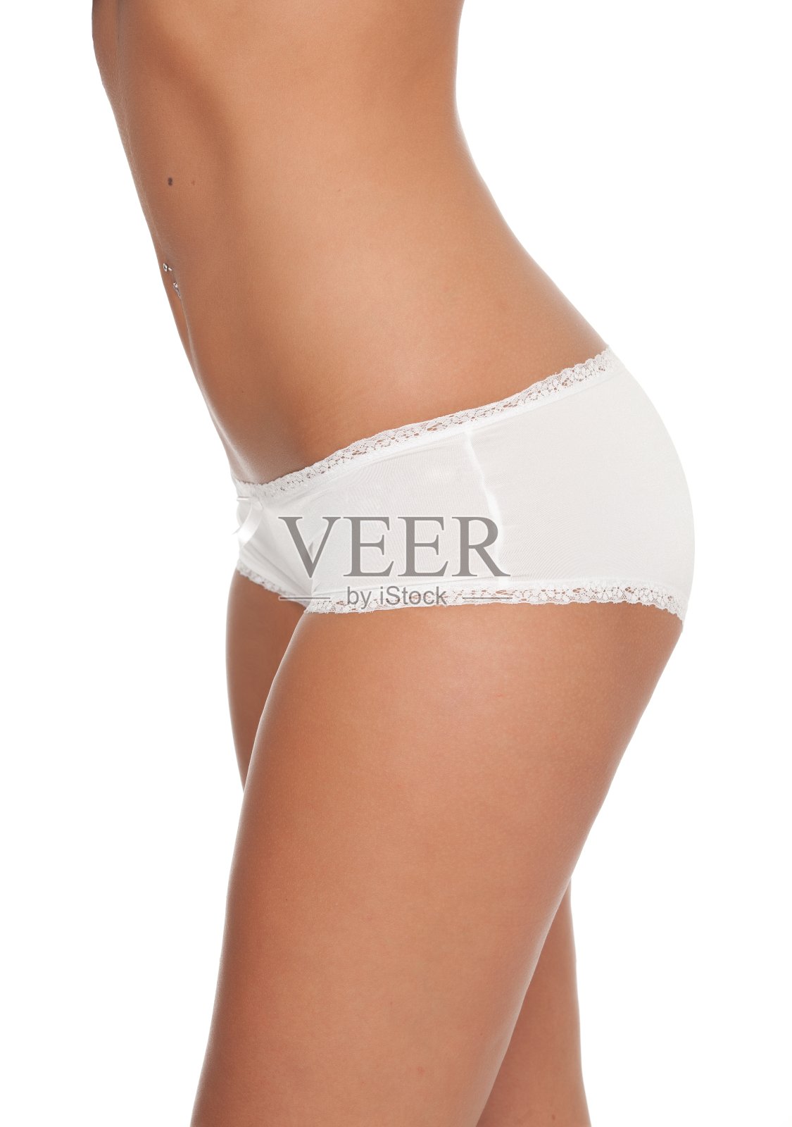 美丽的女性身体孤立在白色照片摄影图片