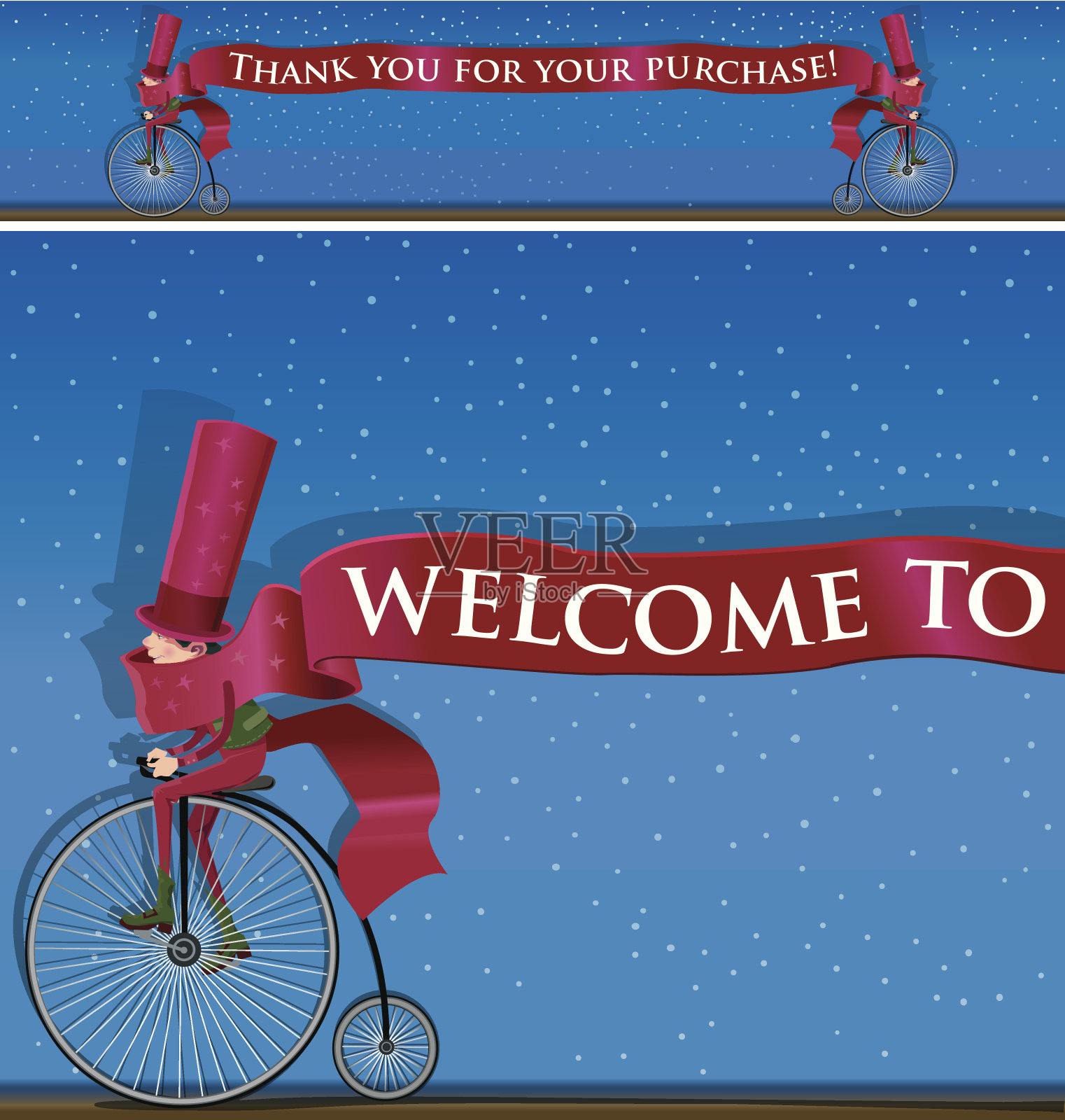 带着丝带的精灵自行车手。照片摄影图片