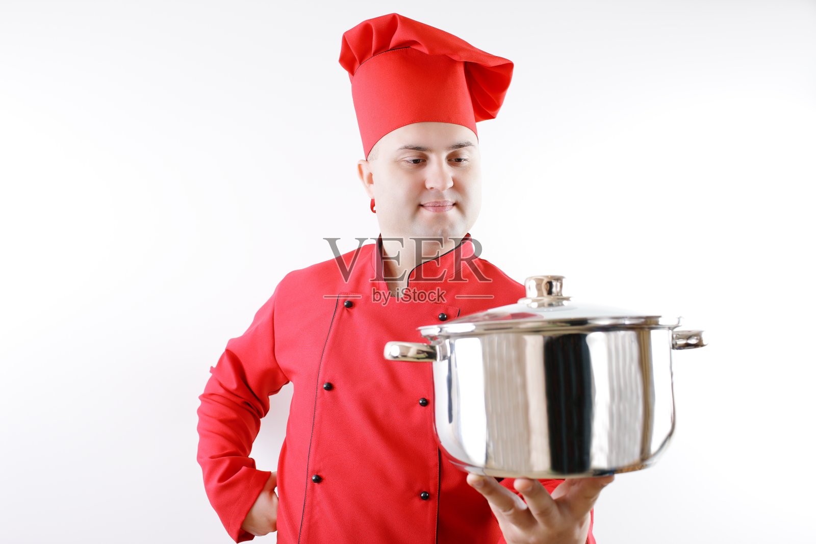 用平底锅做饭照片摄影图片