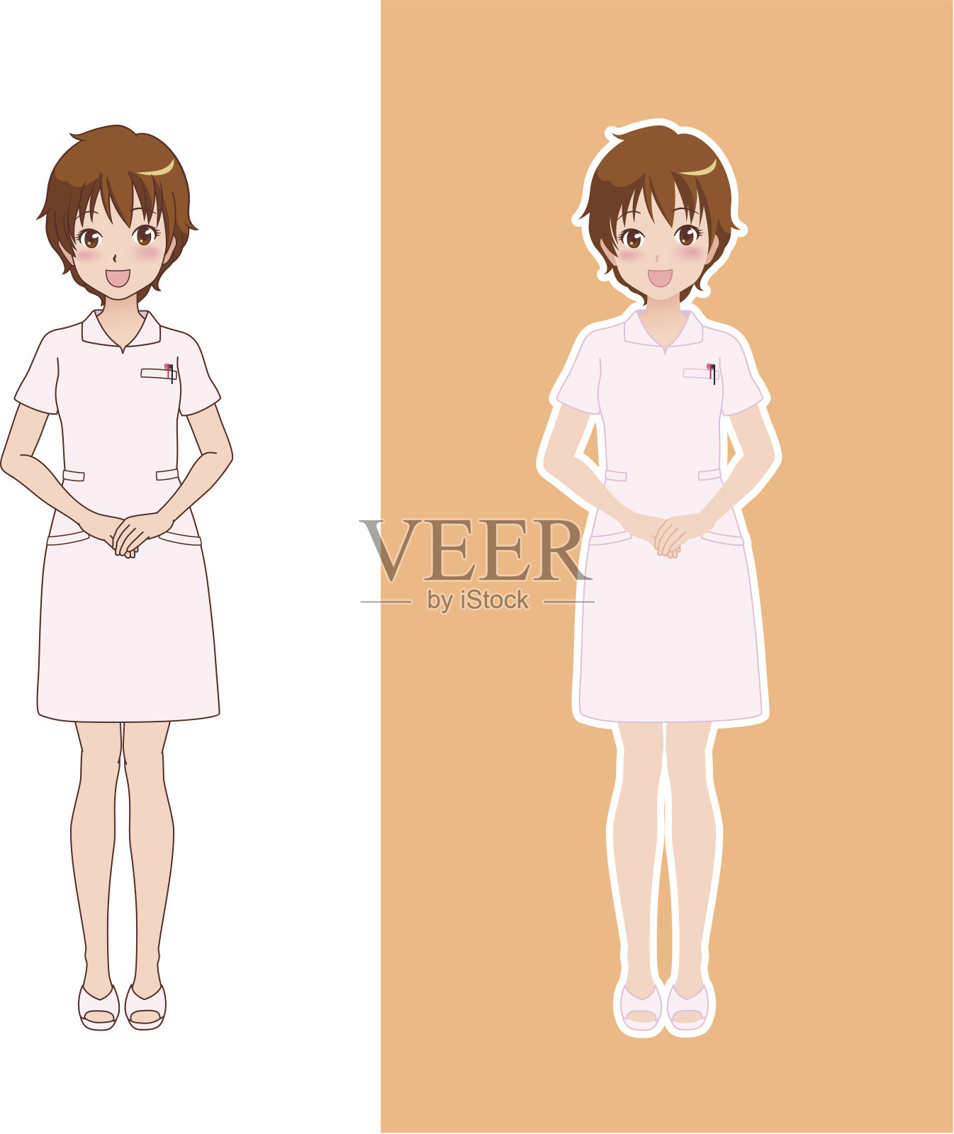 可爱的女孩设计元素图片