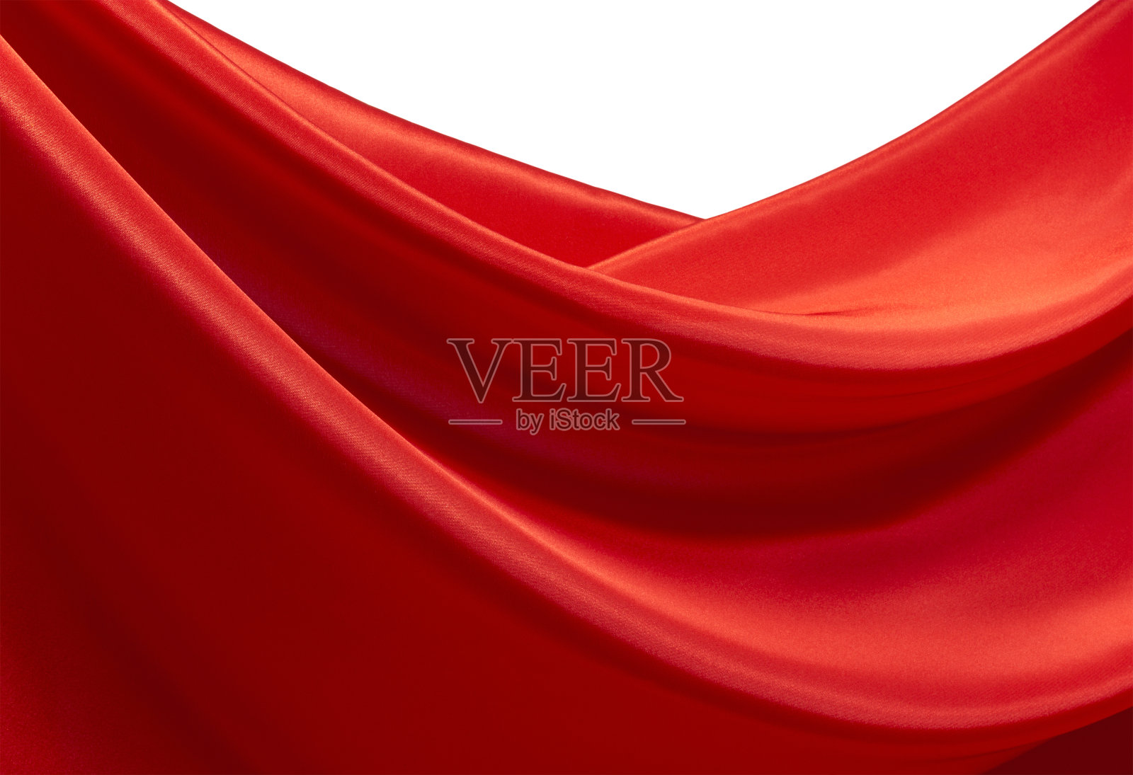 波浪红缎照片摄影图片