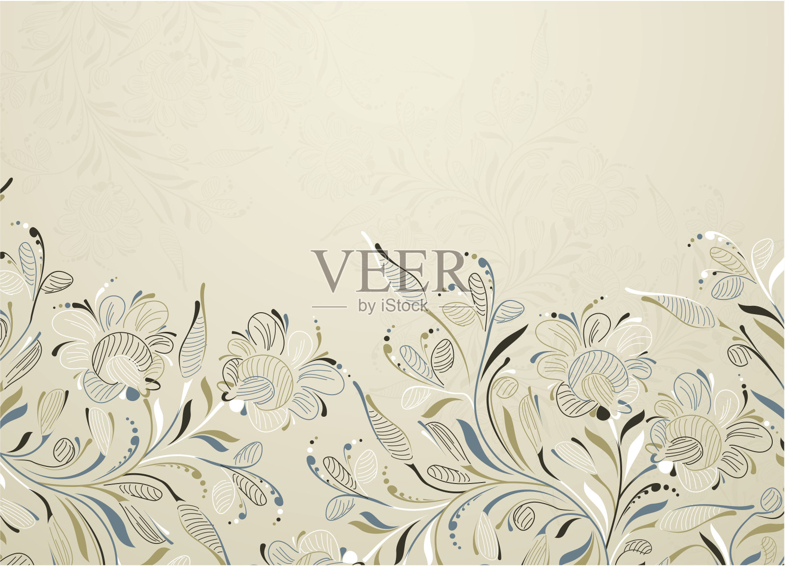 花的背景插画图片素材