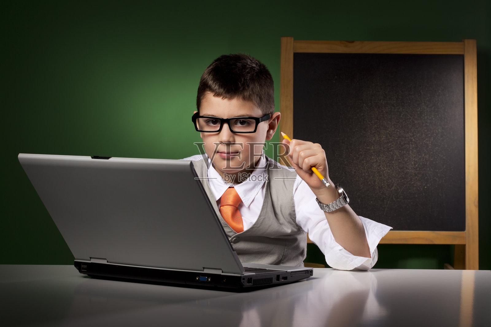 小学生作为商人照片摄影图片