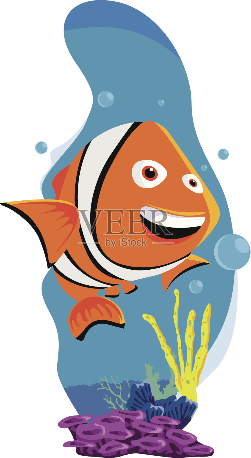 小丑鱼插画图片素材