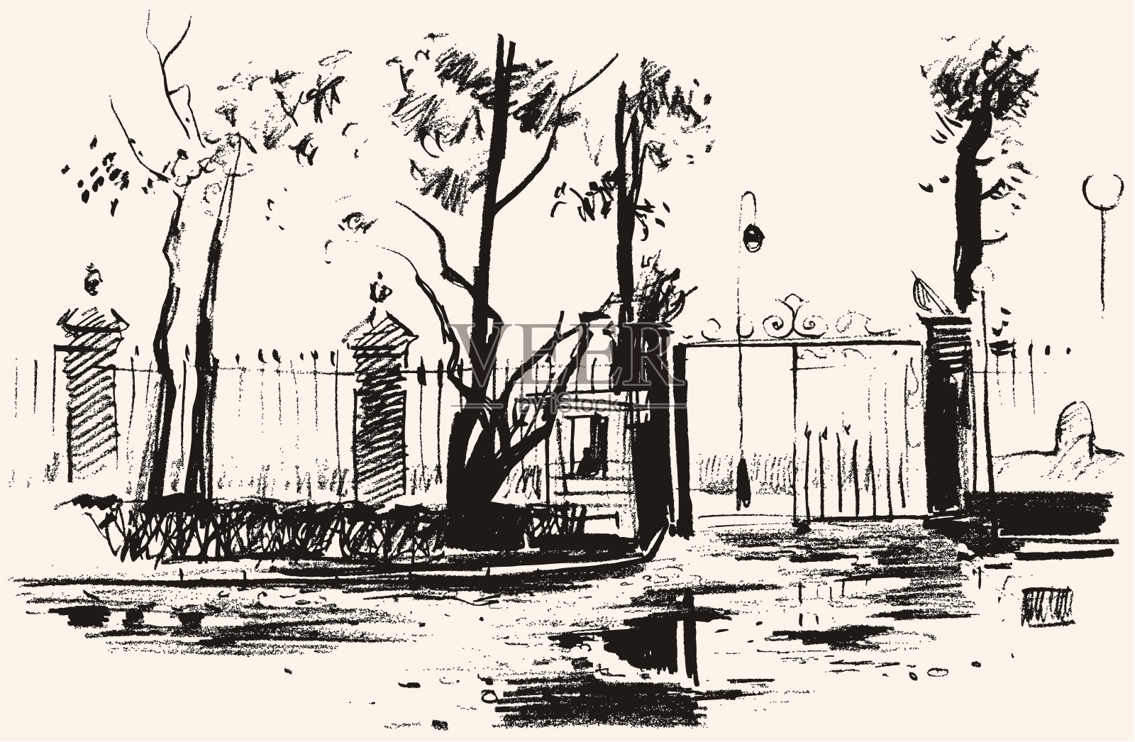 城市公园设计元素图片