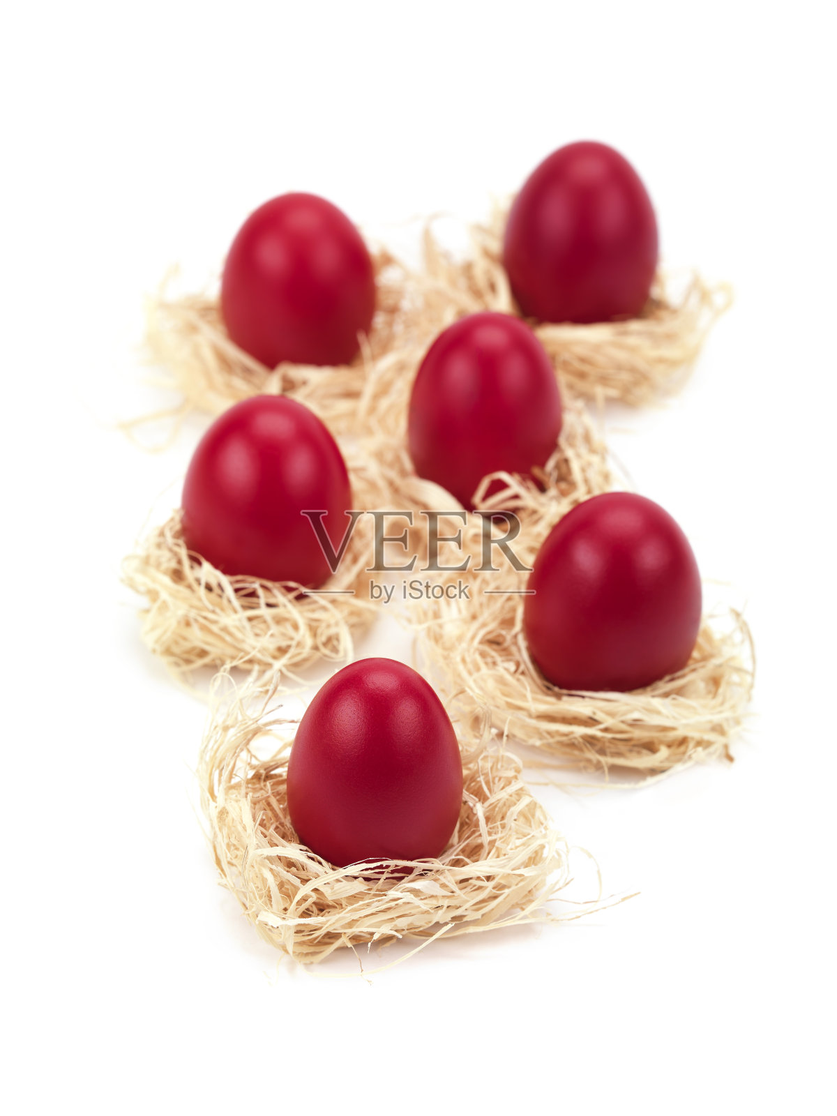 复活节装饰用的红蛋照片摄影图片