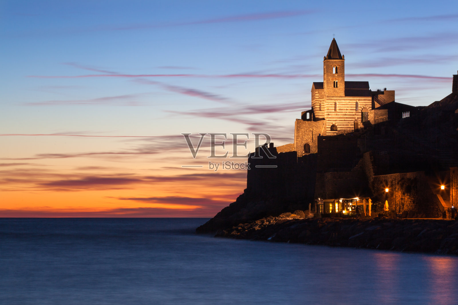 圣彼得教堂，波托维内勒，意大利照片摄影图片