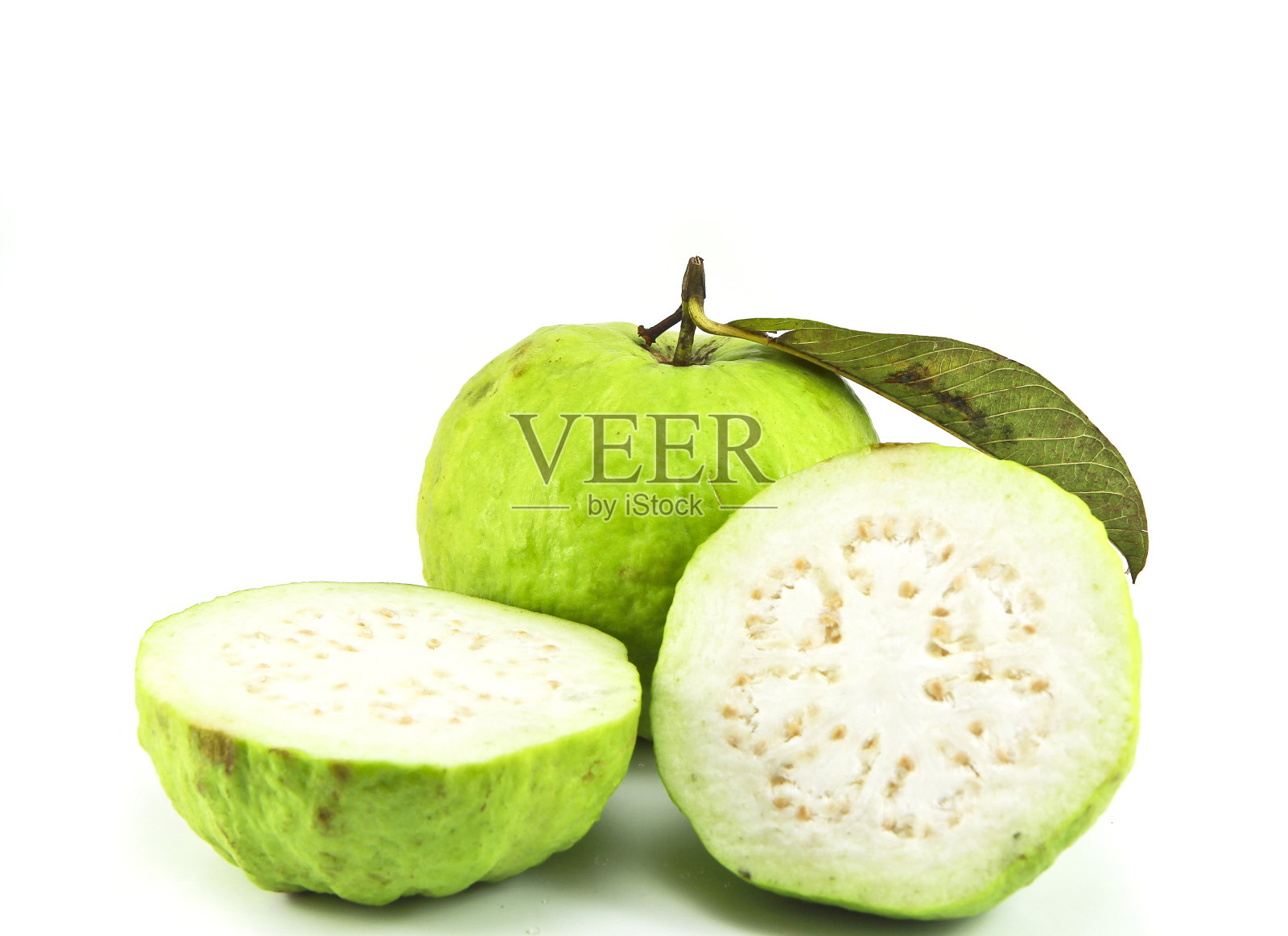 番石榴孤立在白色背景照片摄影图片