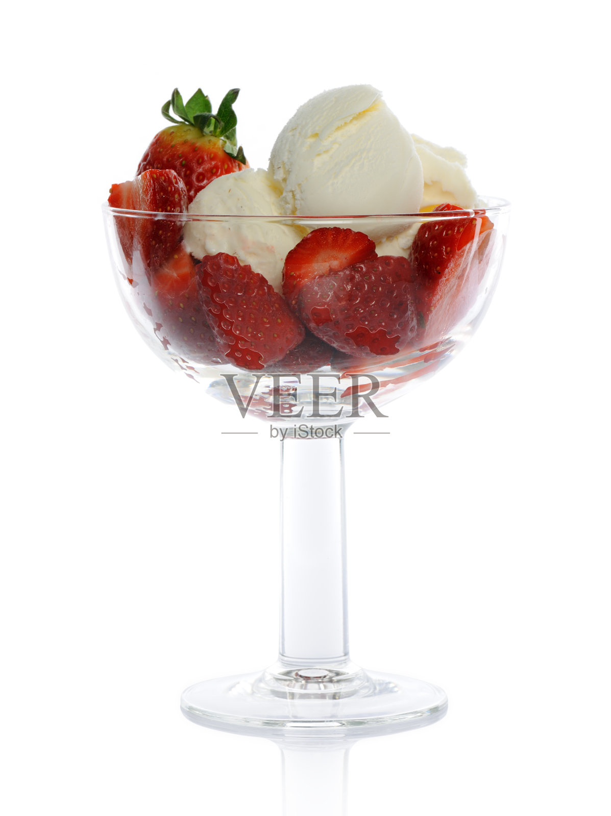 草莓冰淇淋照片摄影图片