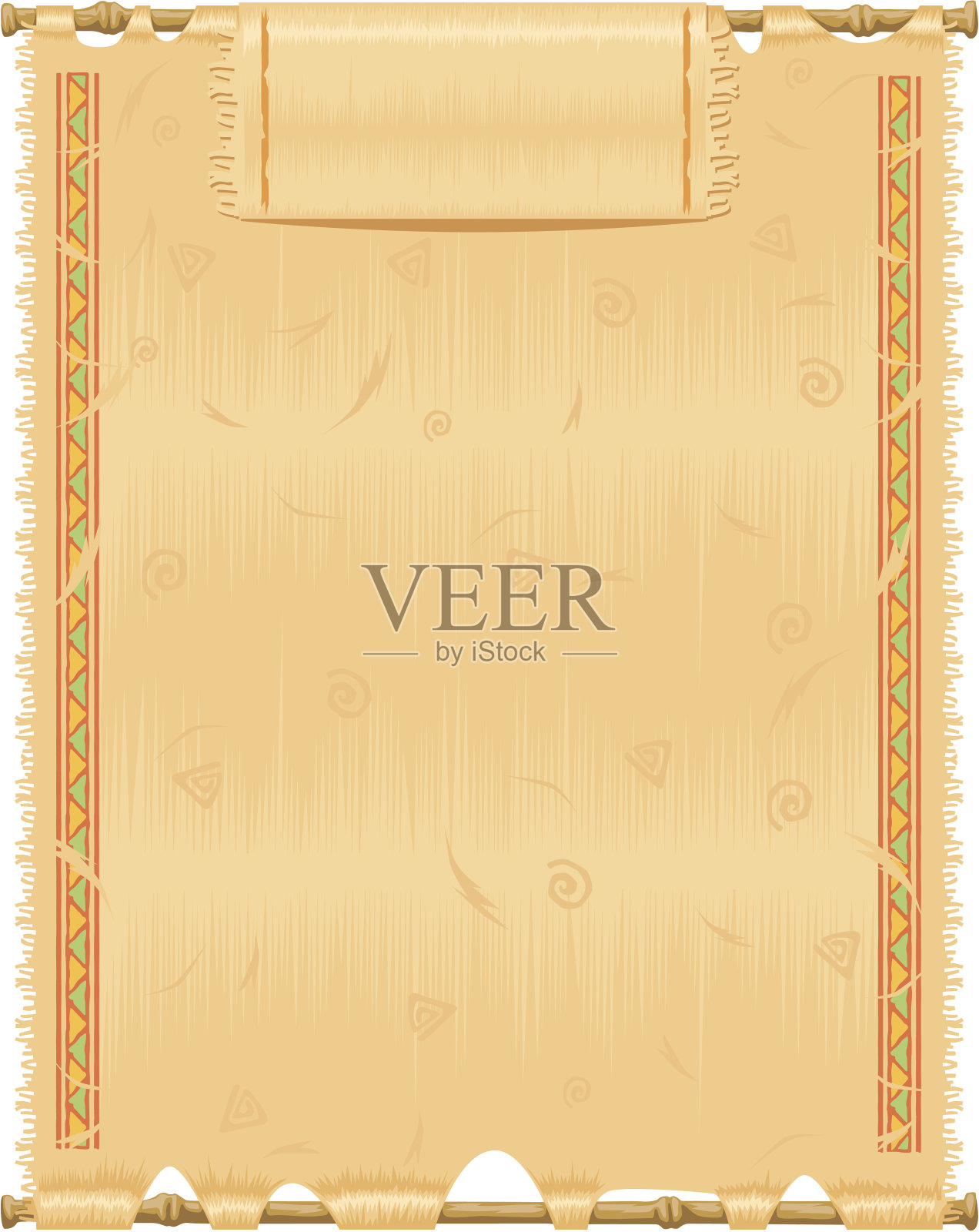 纸莎草纸插画图片素材