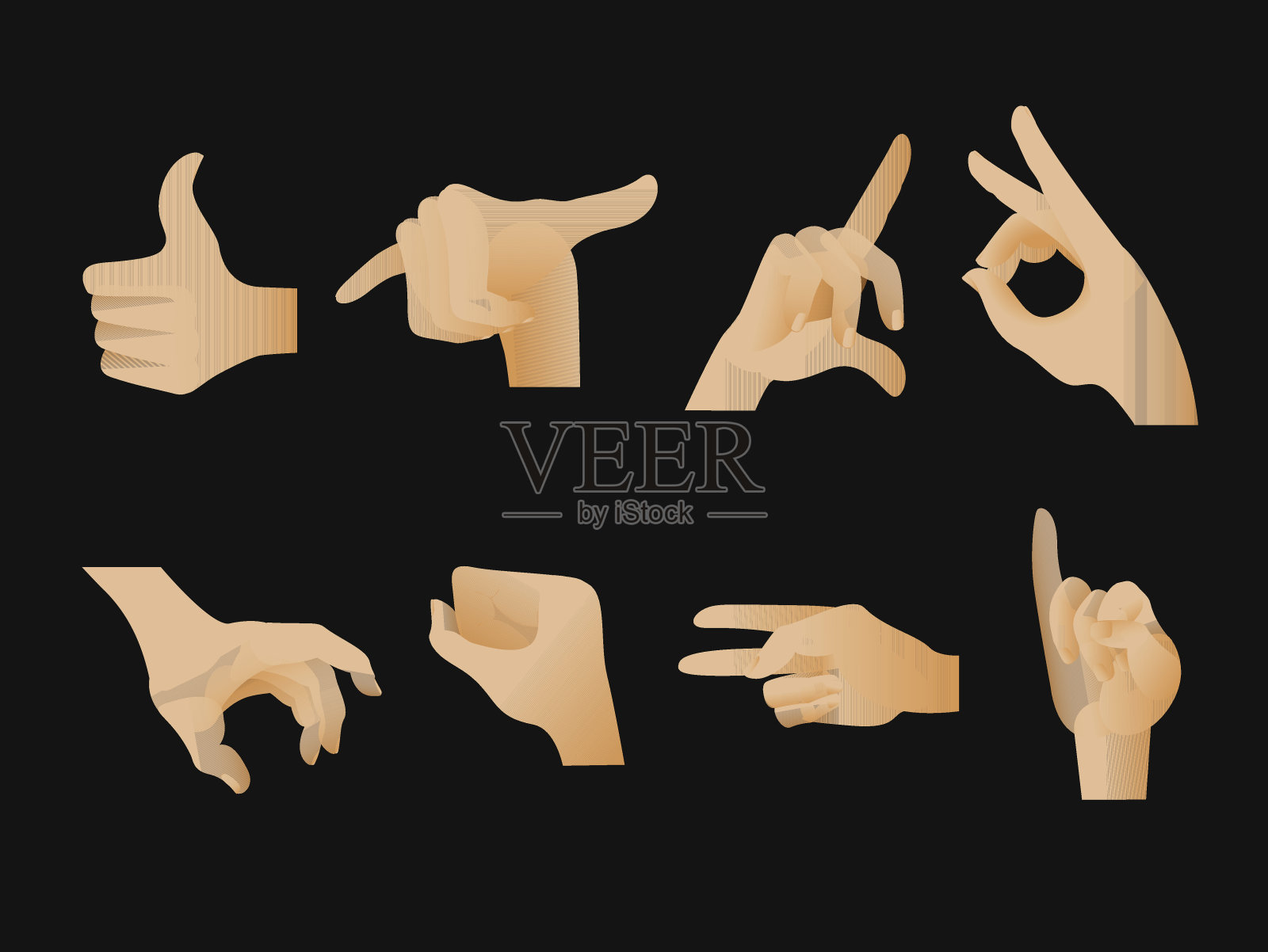 手插画图片素材